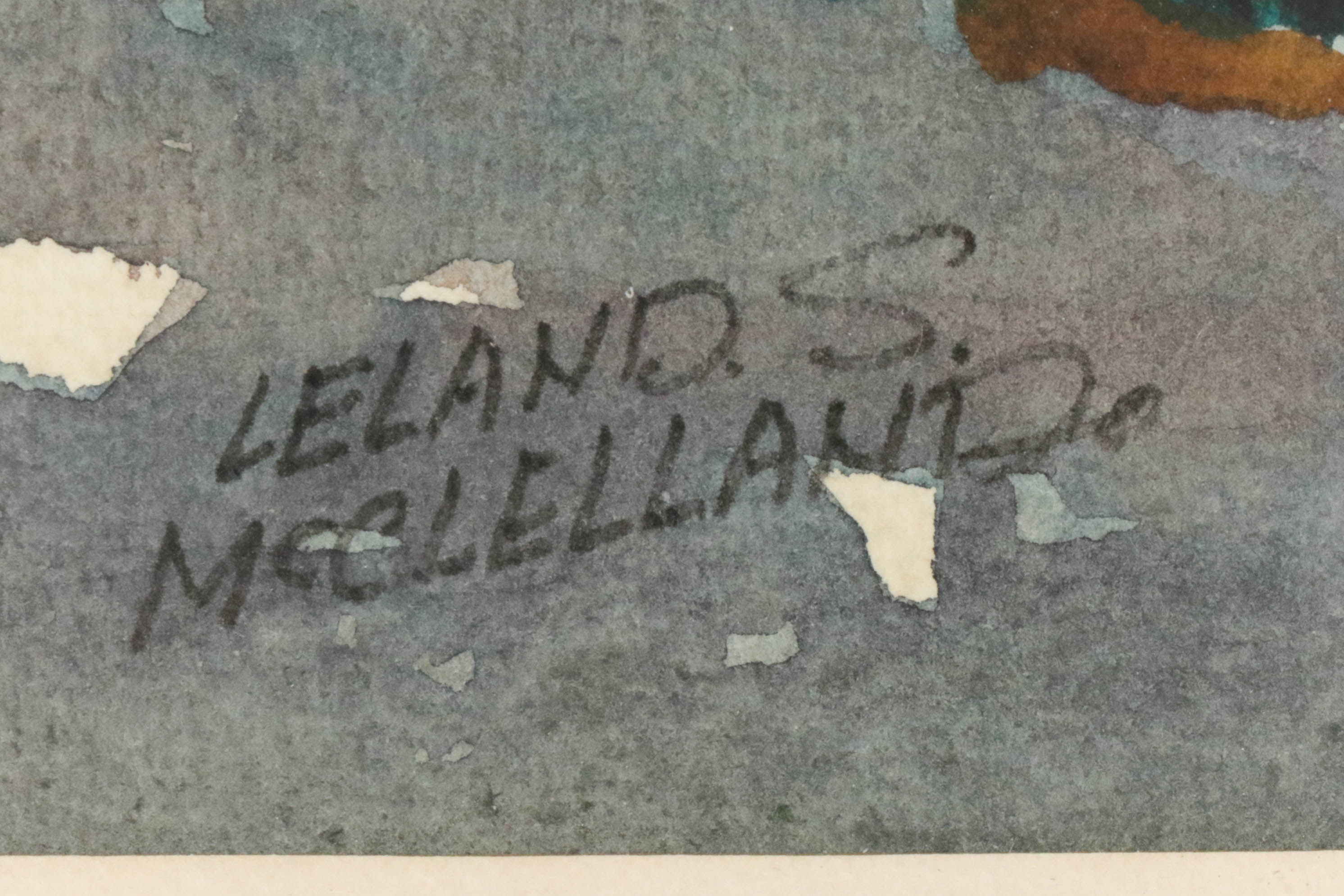 Leland S. McClelland Golf Course Landscape Watercolor Painting