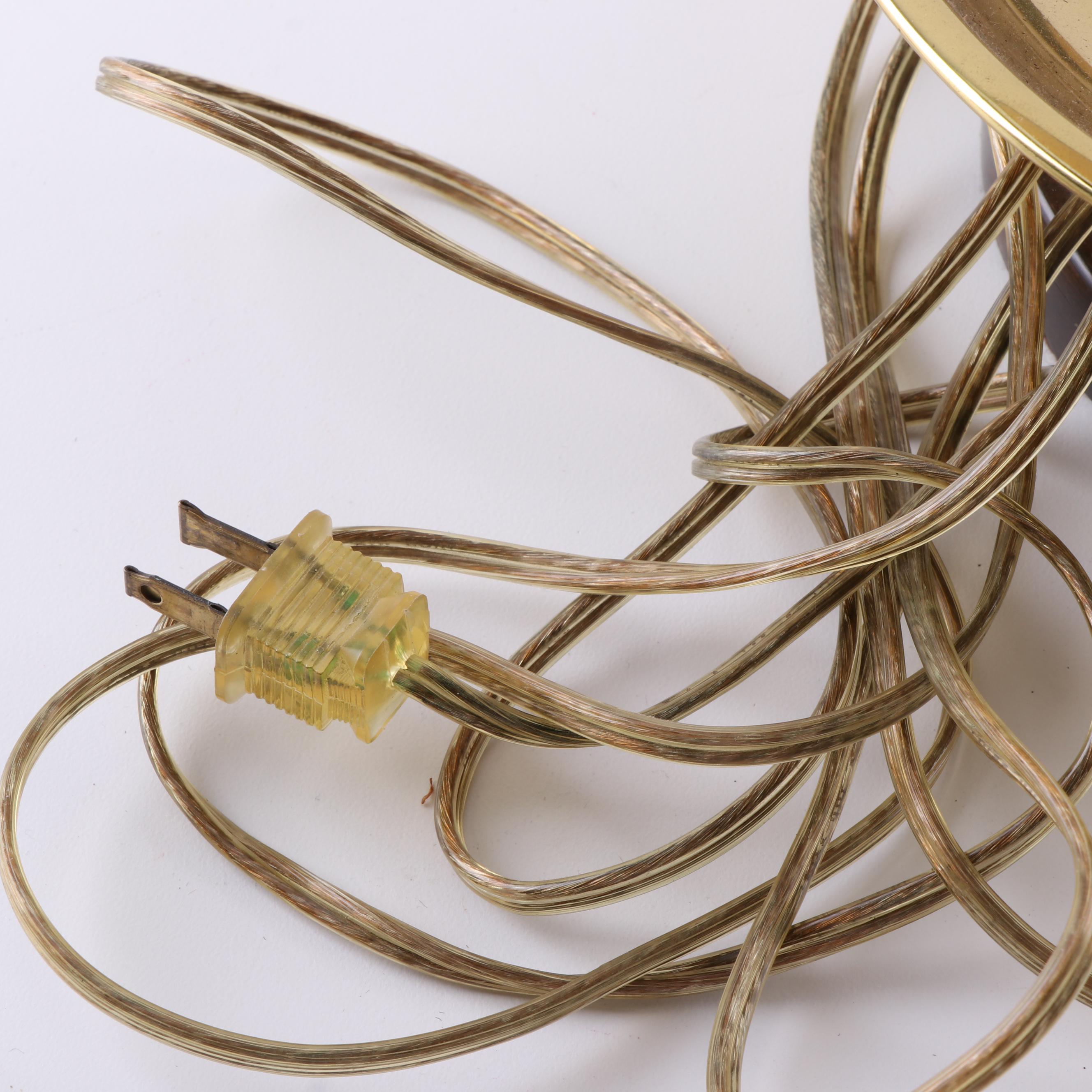 Frederick Cooper Brass Bouillotte Triple Candlestick Table Lamp