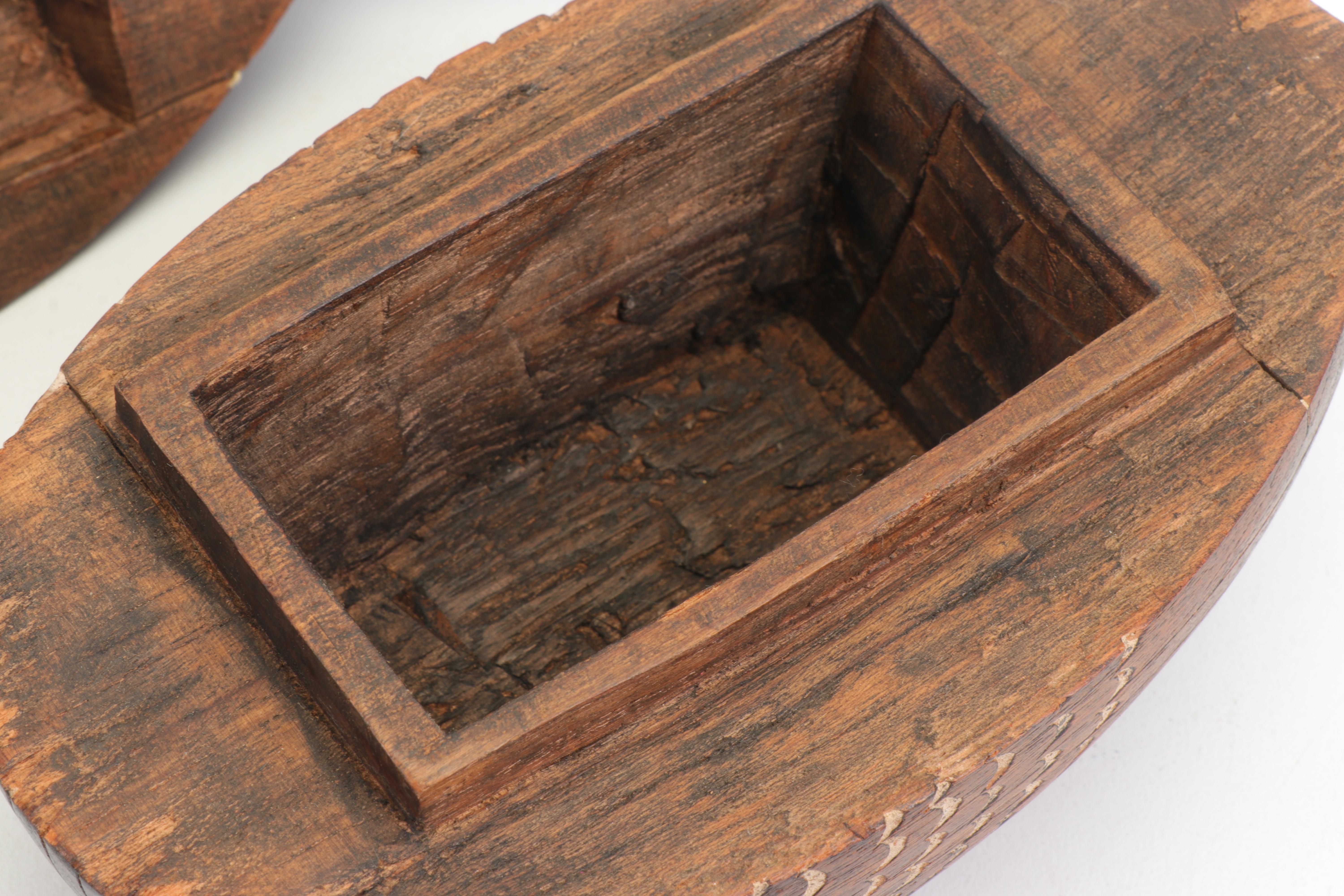 Carved Wooden Rooster Box