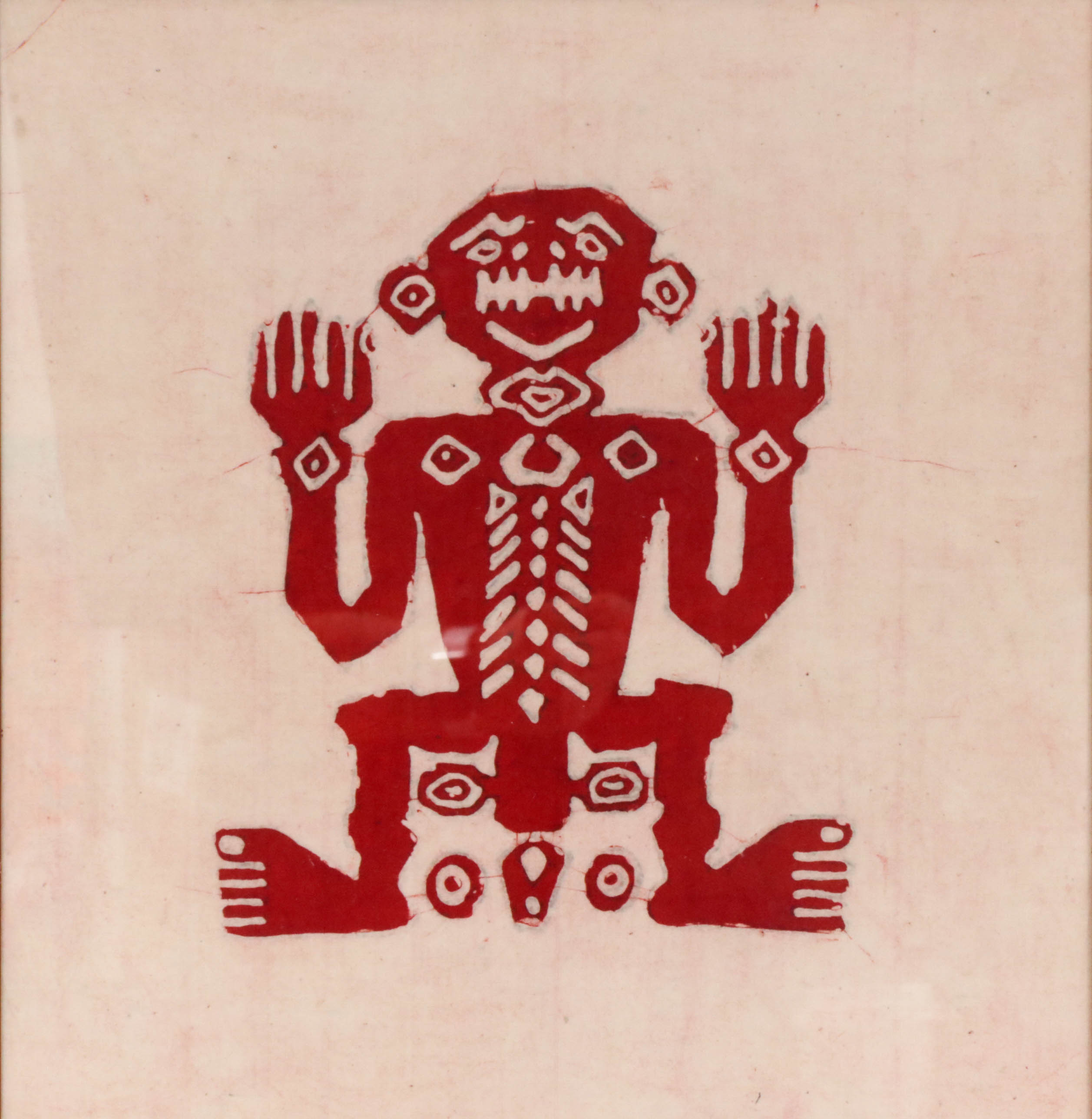 Andean Style Figural Batik Panel