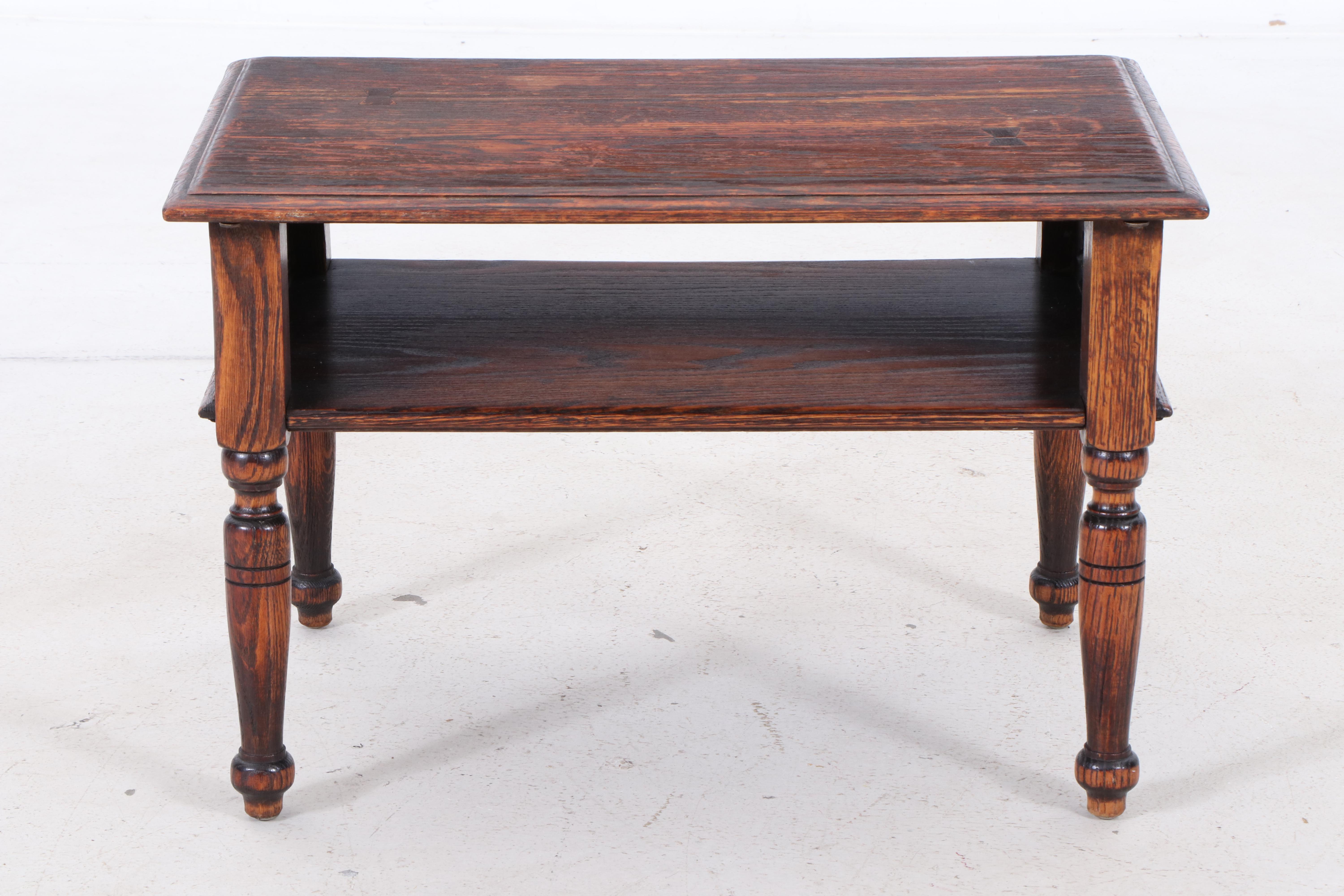 Tudor Style Jamestown Lounge "Feudal Oak" End Table