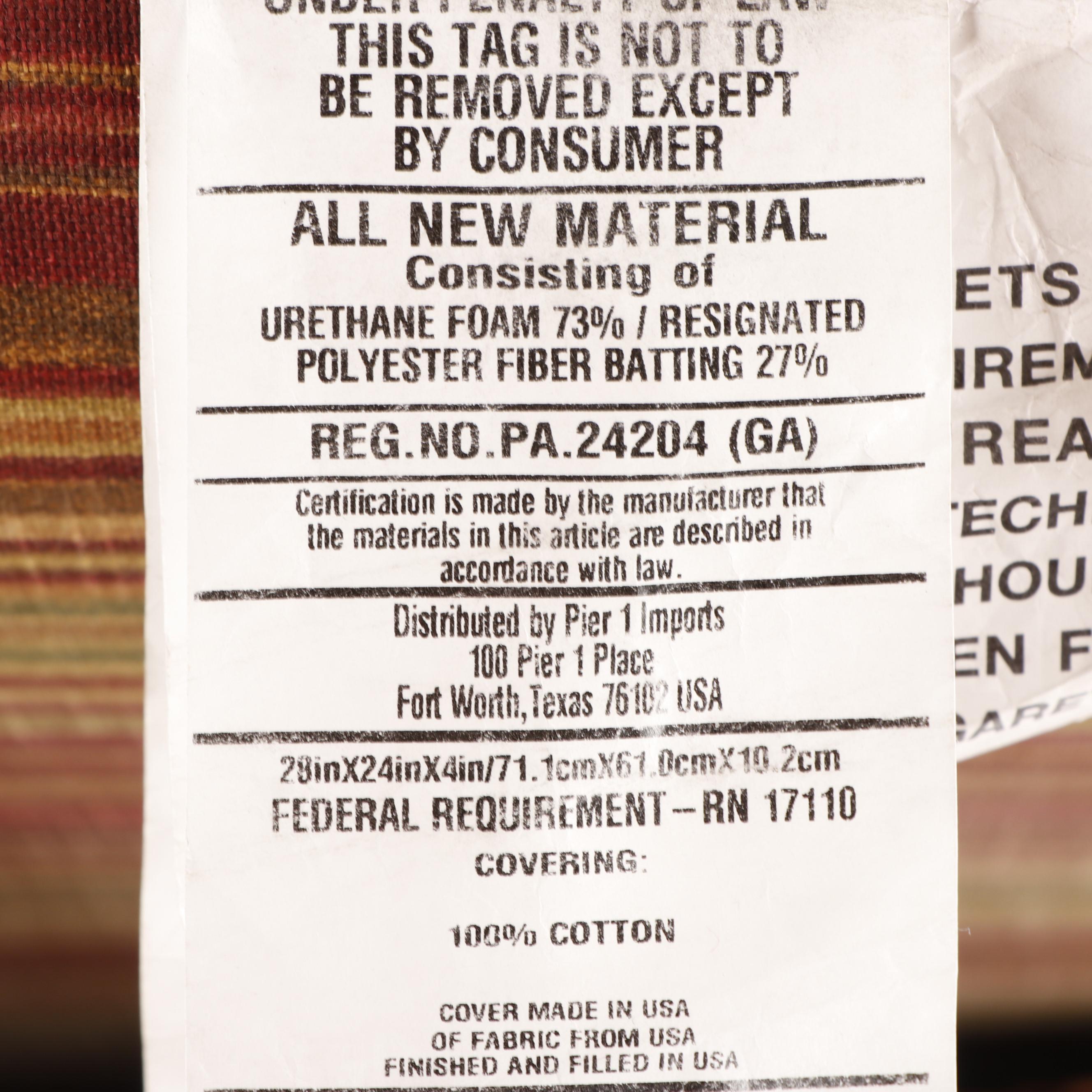 Pier 1 Oversized Woven Wicker Patio Chairs with Ottoman, Late 20th Century