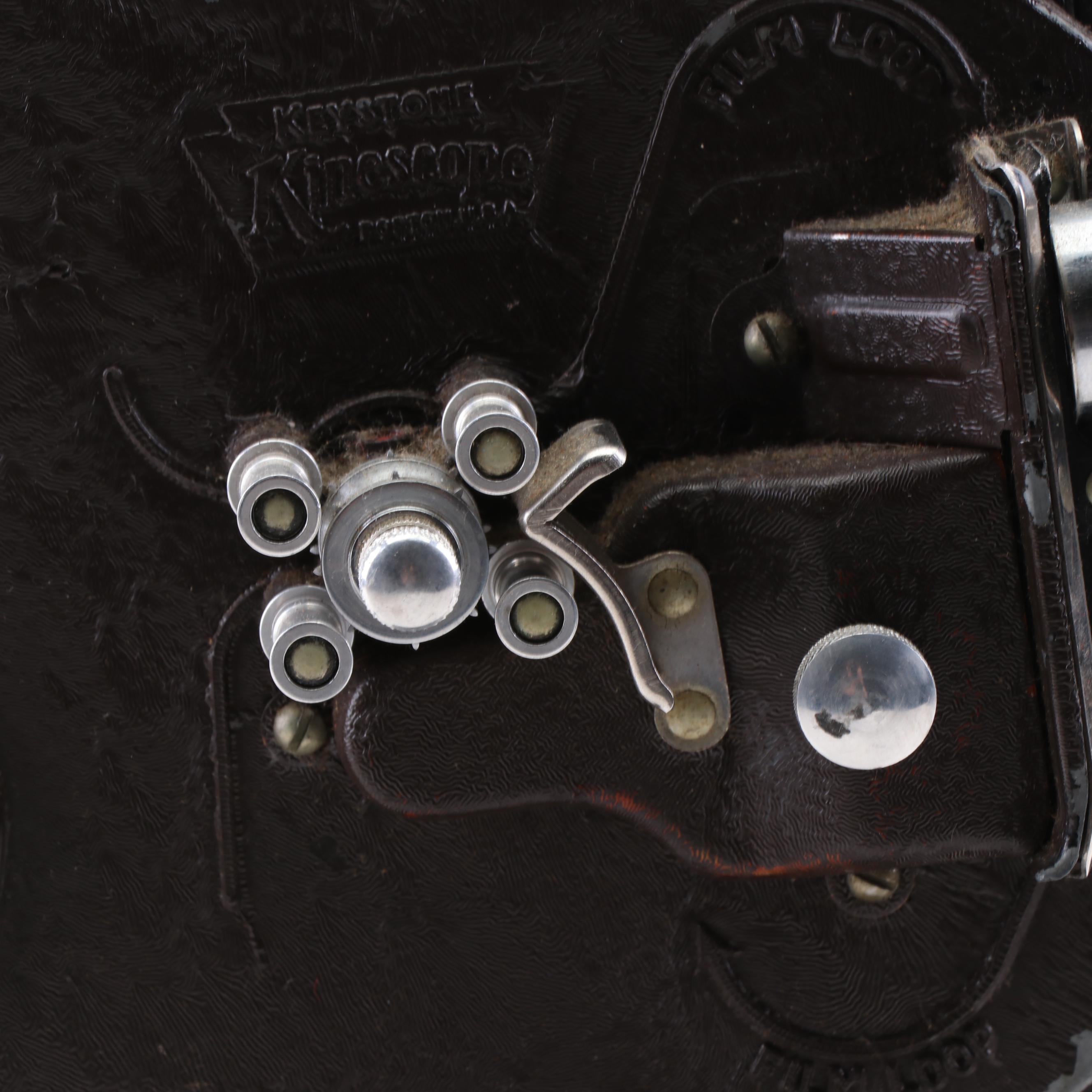 Keystone 16mm Projector, Mansfield Industries Slide Projector, and Film Splicer