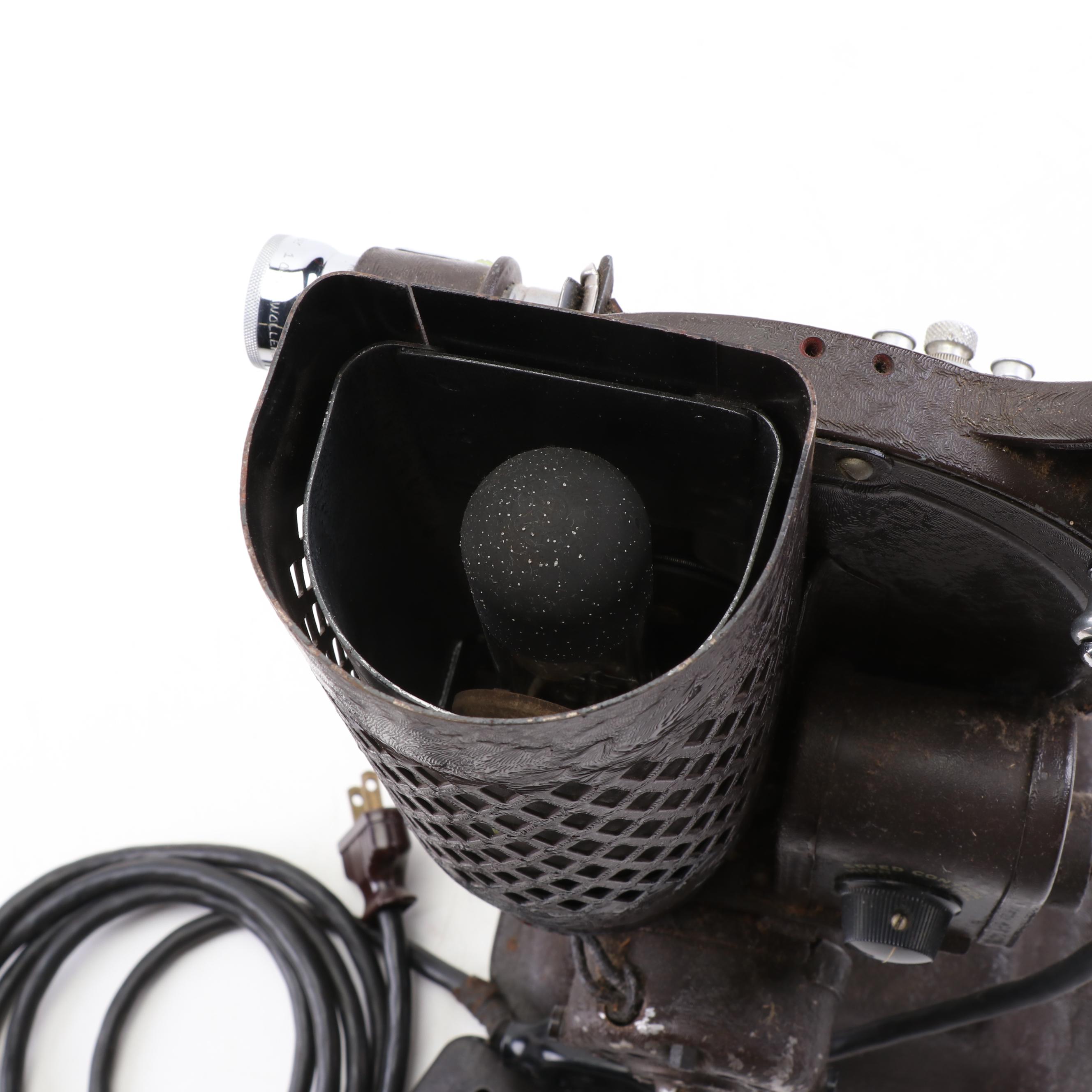 Keystone 16mm Projector, Mansfield Industries Slide Projector, and Film Splicer