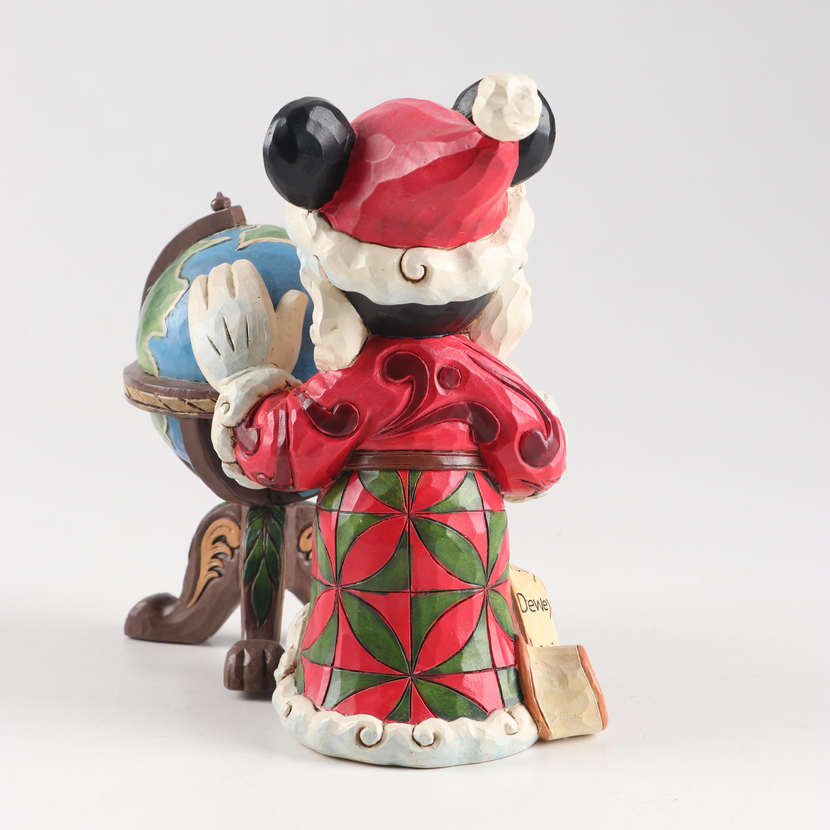 Disney Mickey Mouse Santa "Seasons Greetings Around The World" Figurine