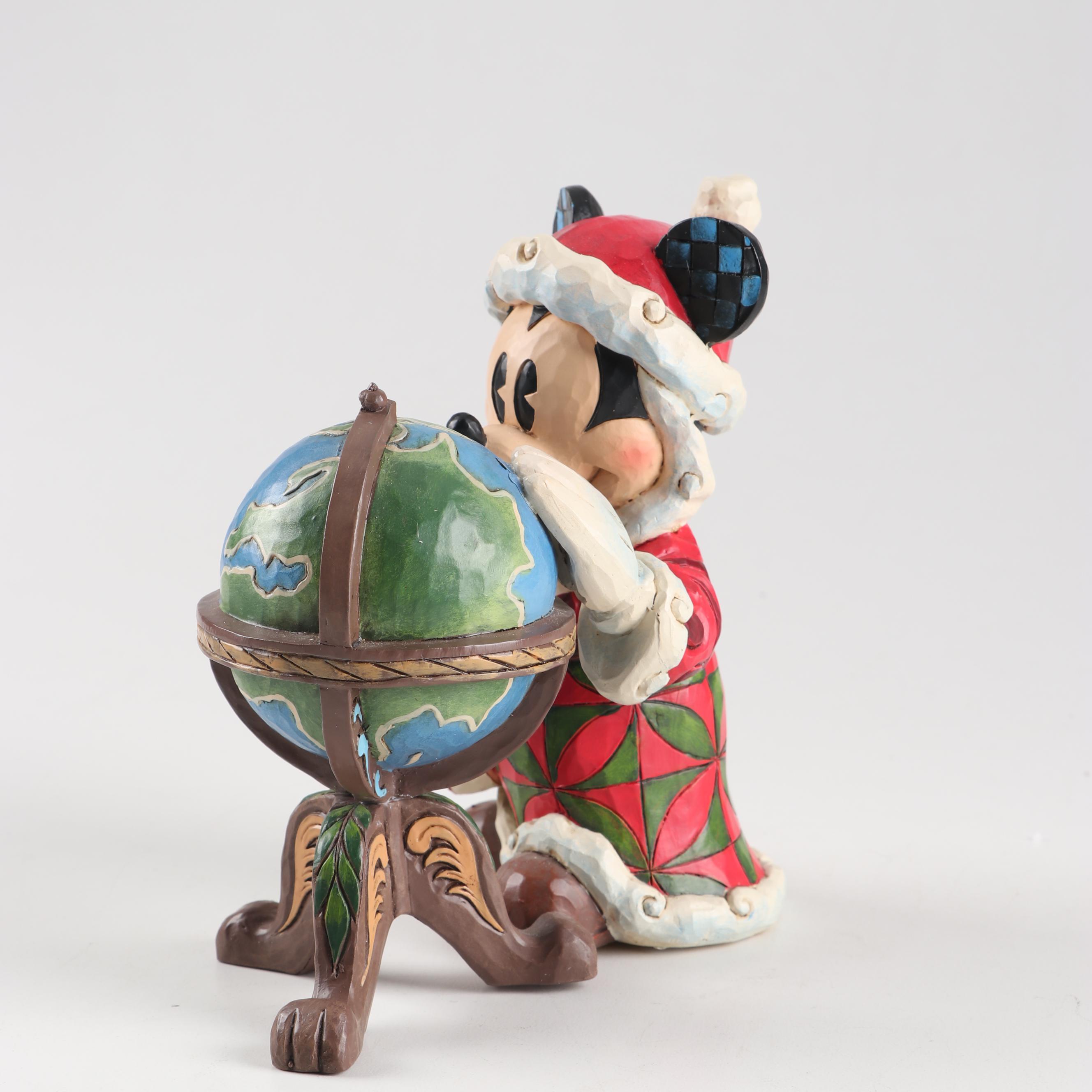 Disney Mickey Mouse Santa "Seasons Greetings Around The World" Figurine