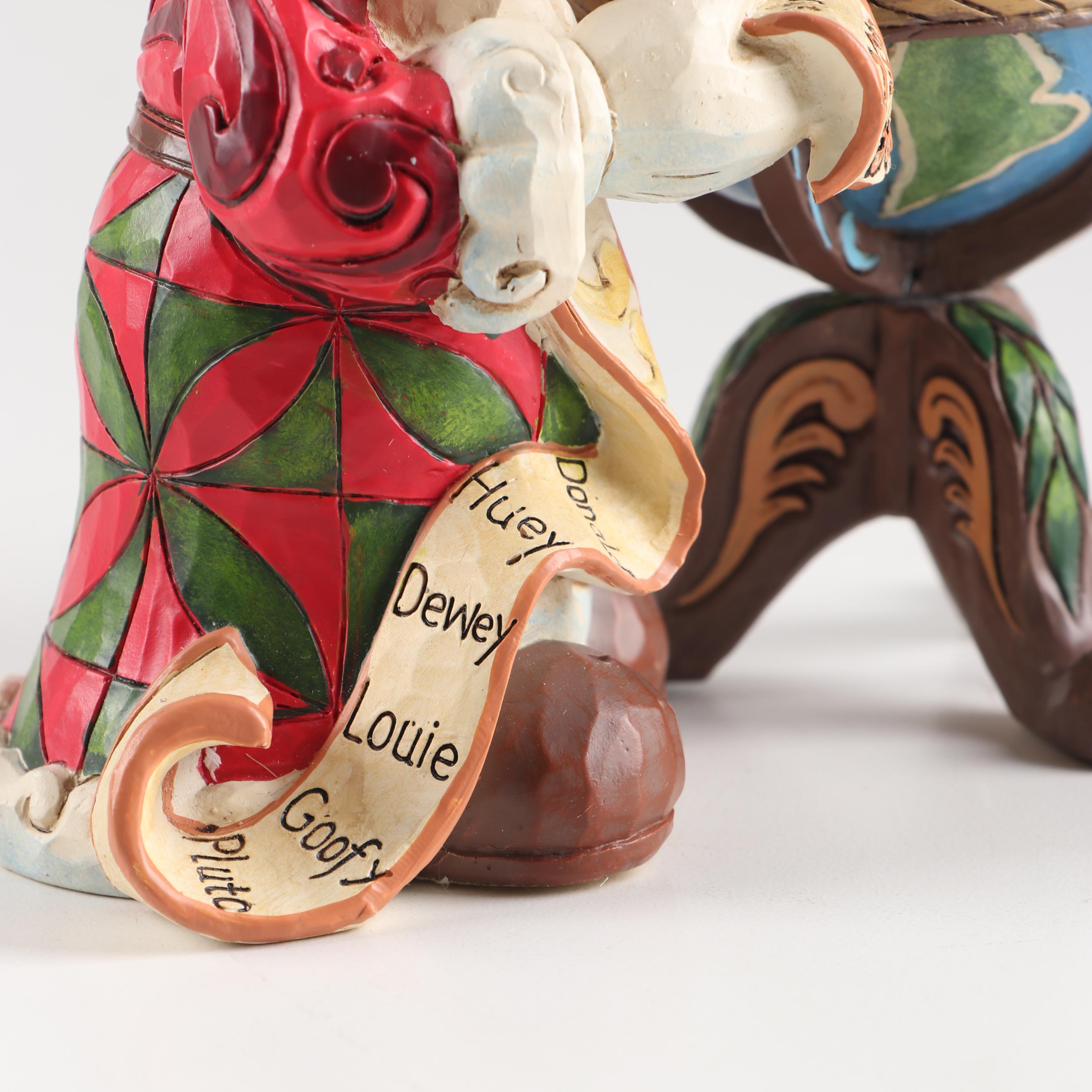 Disney Mickey Mouse Santa "Seasons Greetings Around The World" Figurine