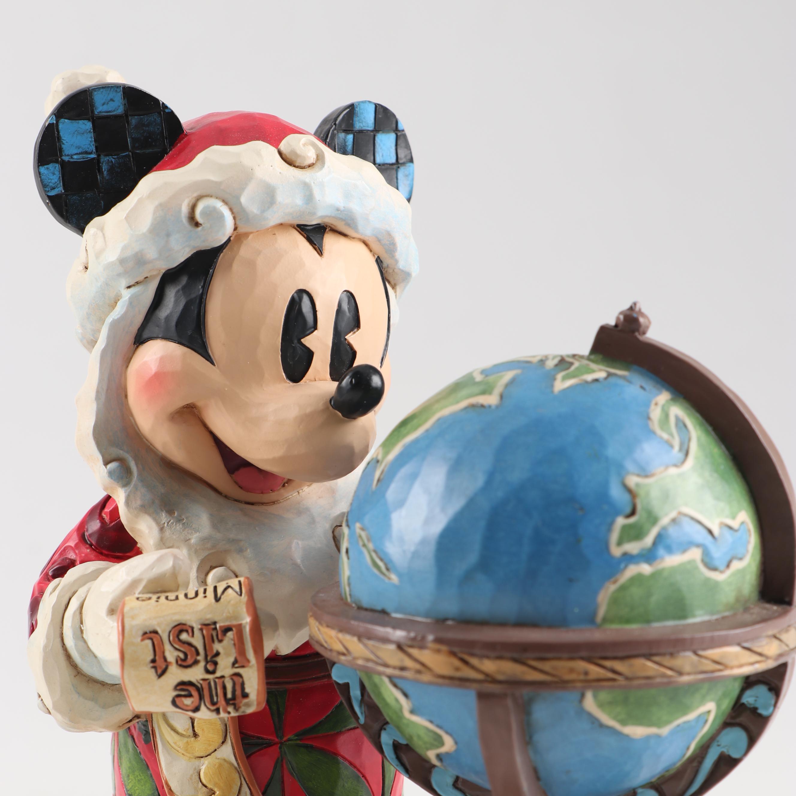 Disney Mickey Mouse Santa "Seasons Greetings Around The World" Figurine