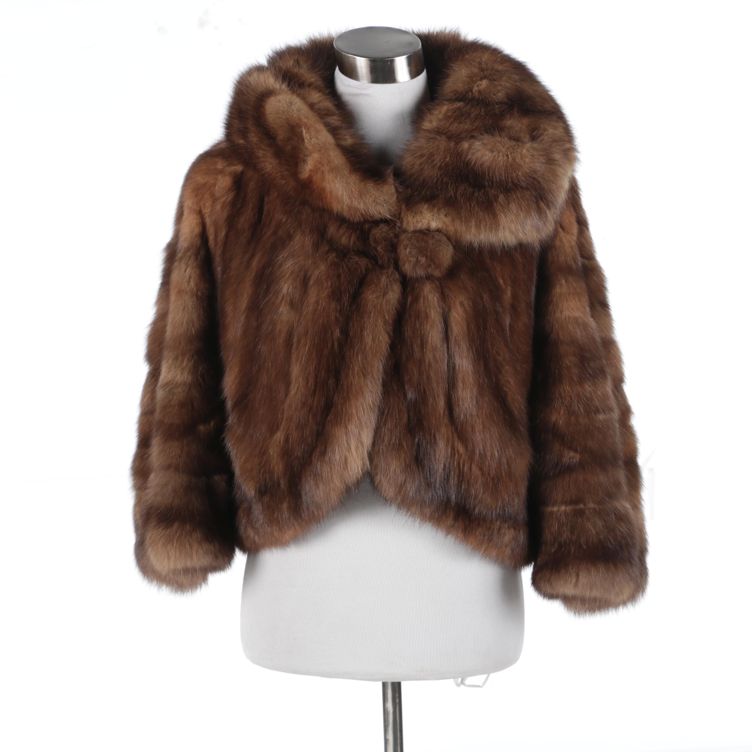 Sable Fur Capelet by Somper By Fur Couture International Beverly Hills, Vintage