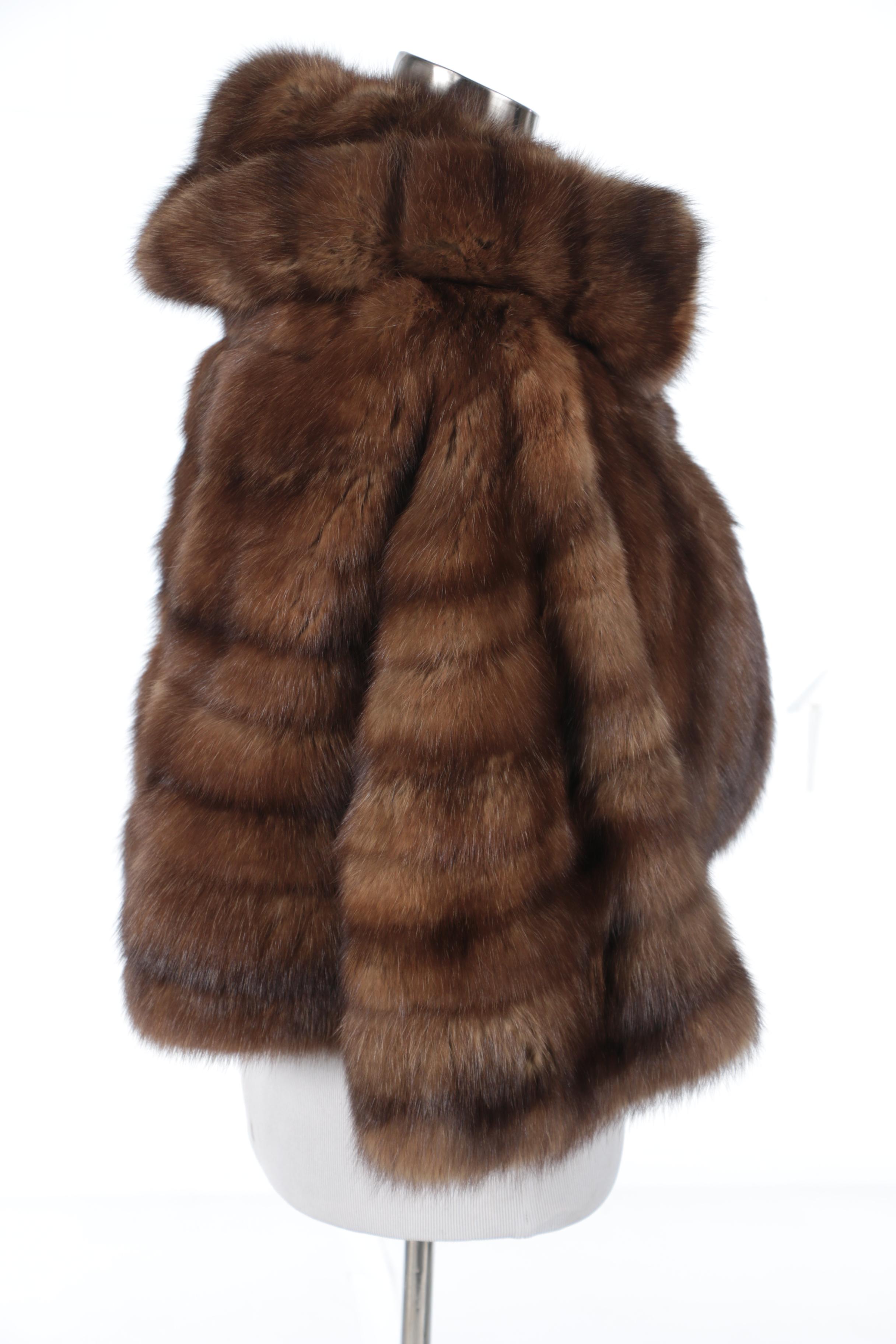 Sable Fur Capelet by Somper By Fur Couture International Beverly Hills, Vintage