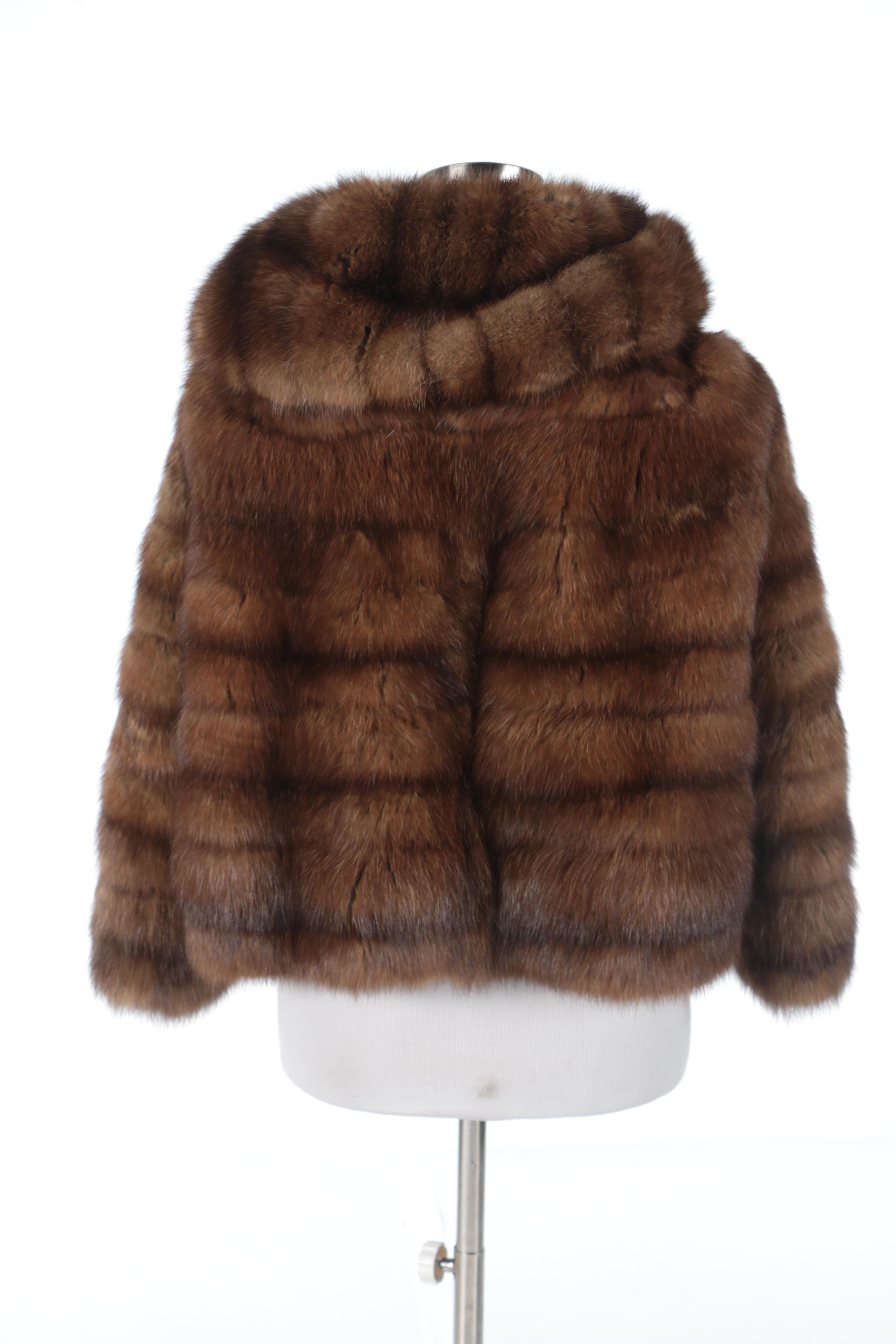 Sable Fur Capelet by Somper By Fur Couture International Beverly Hills, Vintage
