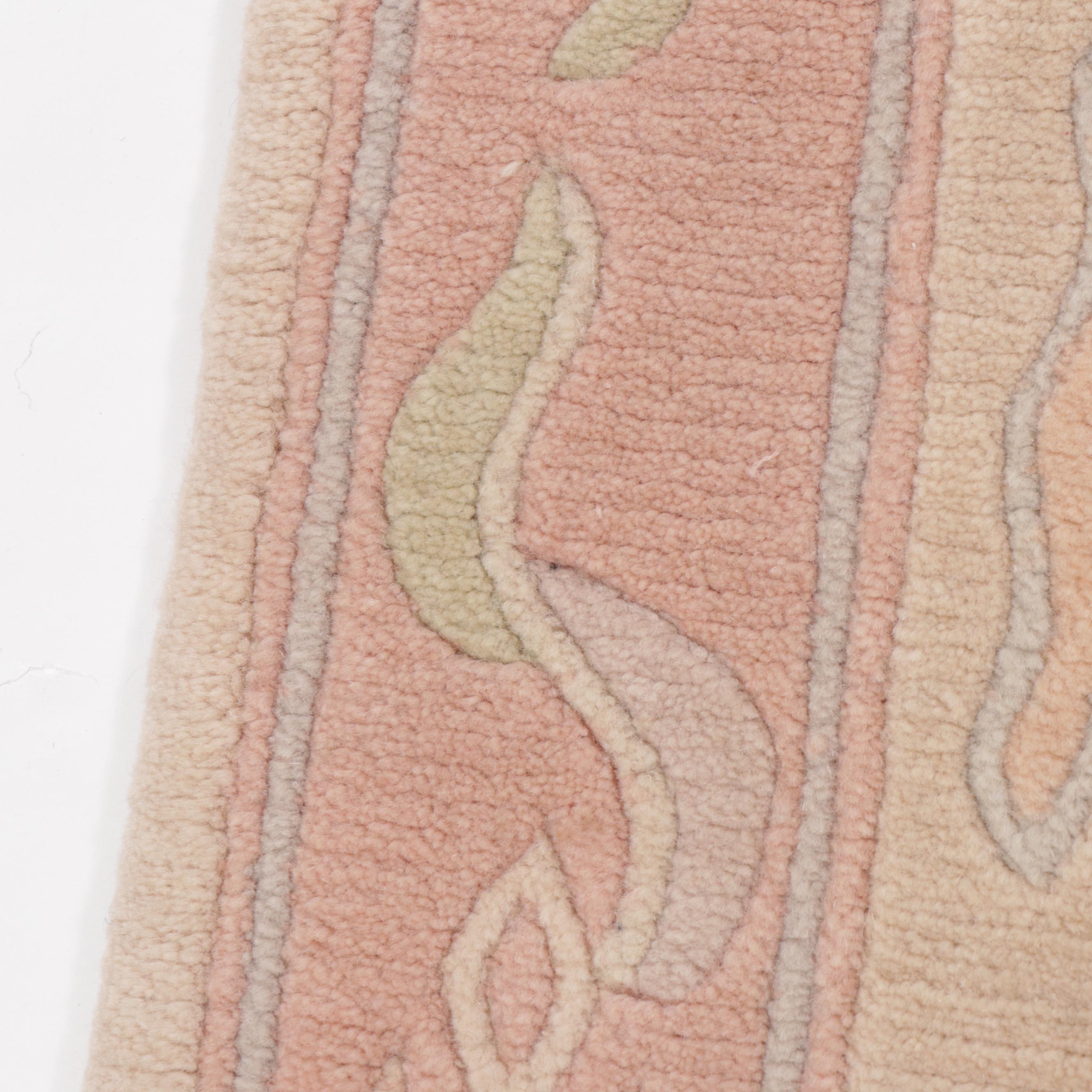 2'5 x 4'10 Hand-Knotted Indo-Persian Gabbeh Sculpted Wool Rug