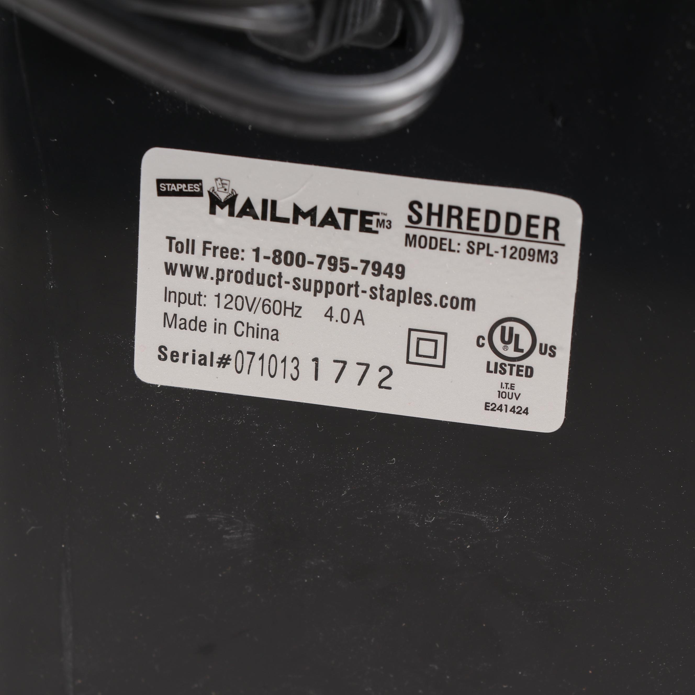 Epson All-In-One Printer and Staples Paper Shredder