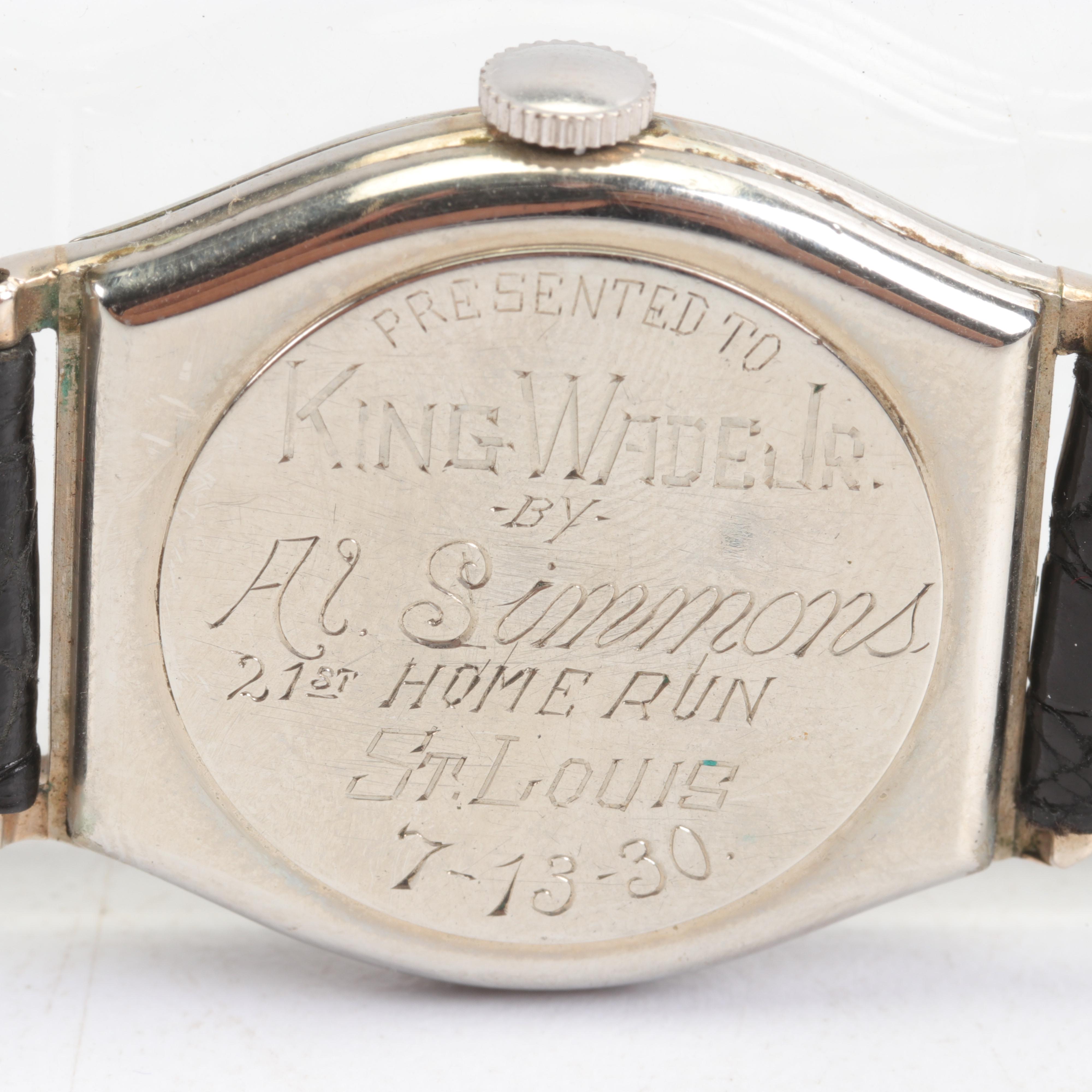 1930 Elgin Al Simmons Engraved Back 30MM Watch
