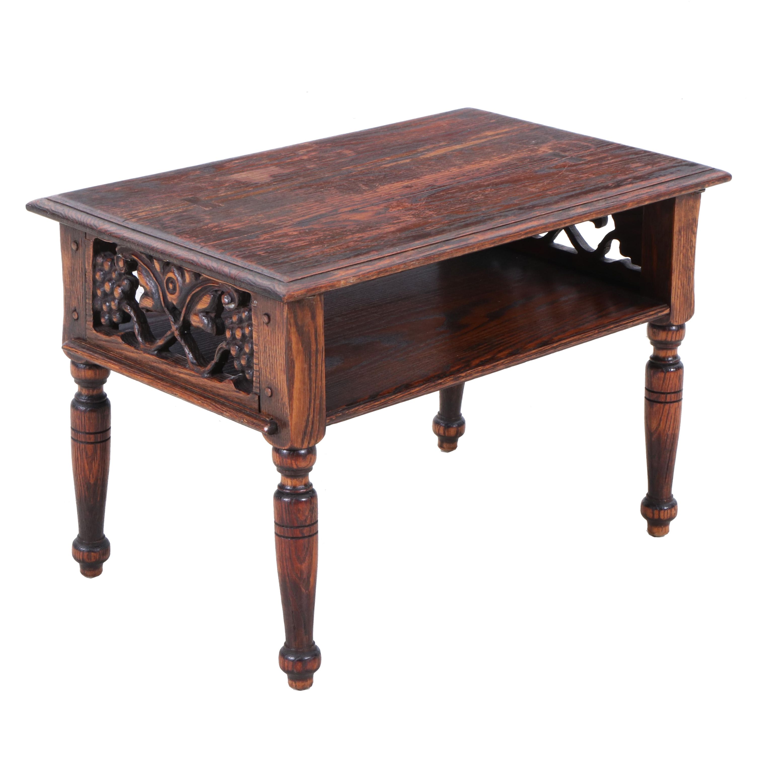 Tudor Style Jamestown Lounge "Feudal Oak" End Table