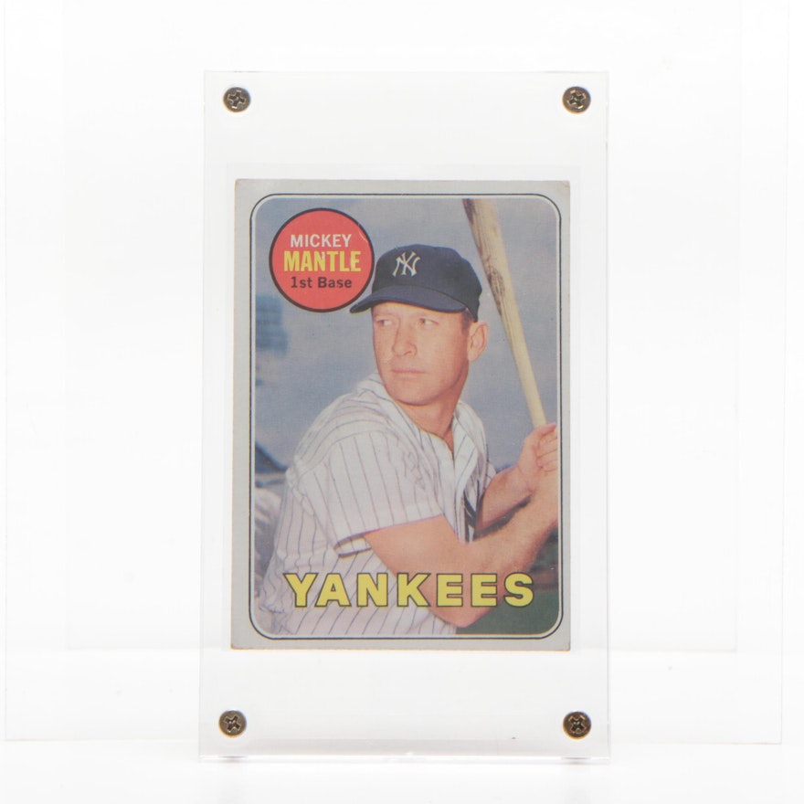 1969 Mickey Mantle New York Yankees Topps #500 Baseball Card