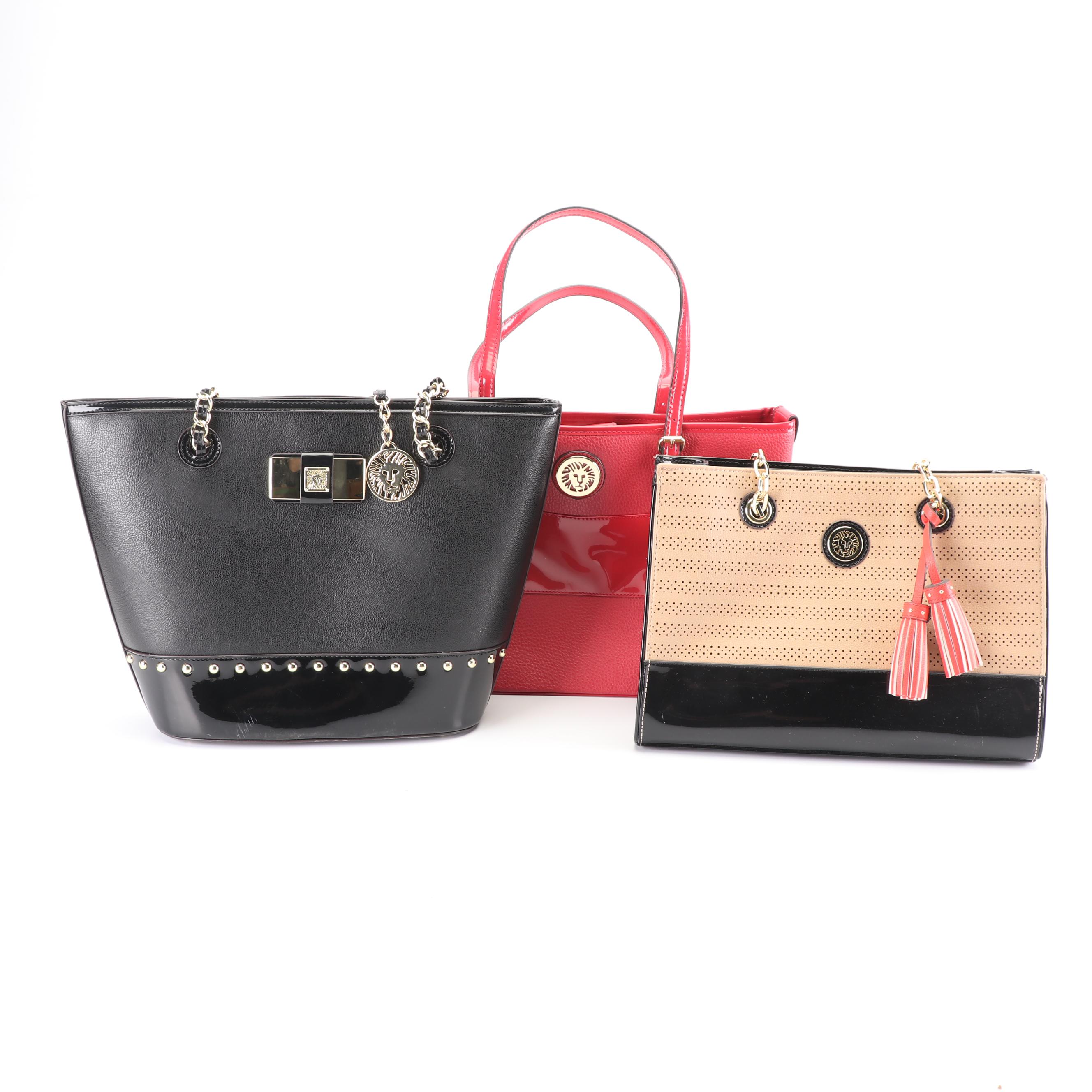 Anne Klein Leather and Patent Leather Shoulder Bags