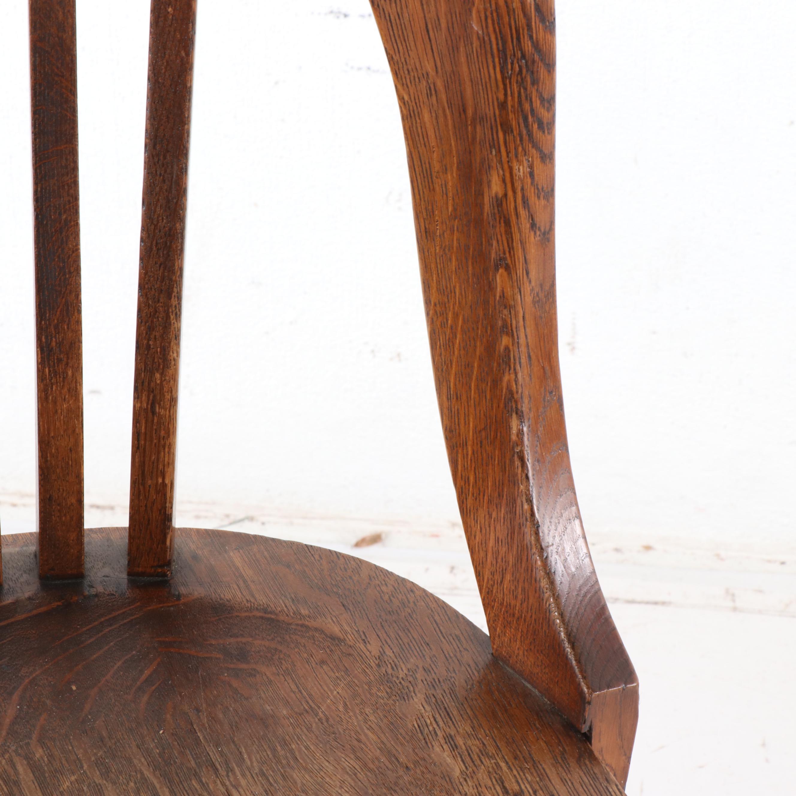 American Oak Swivel Office Chair by Milwaukee Chair Co., Early 20th Century