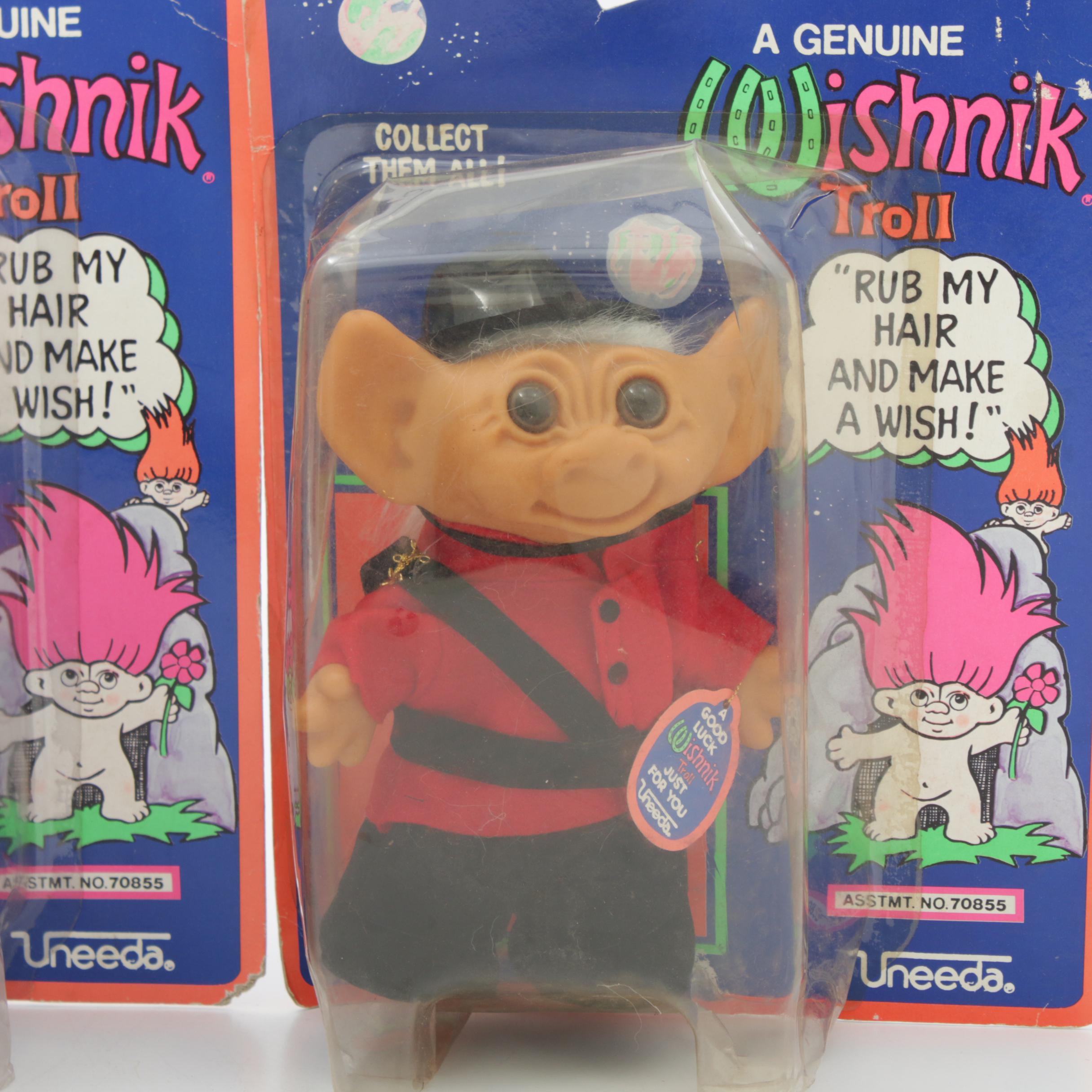 1992 Uneeda "Wishnik" Troll Dolls