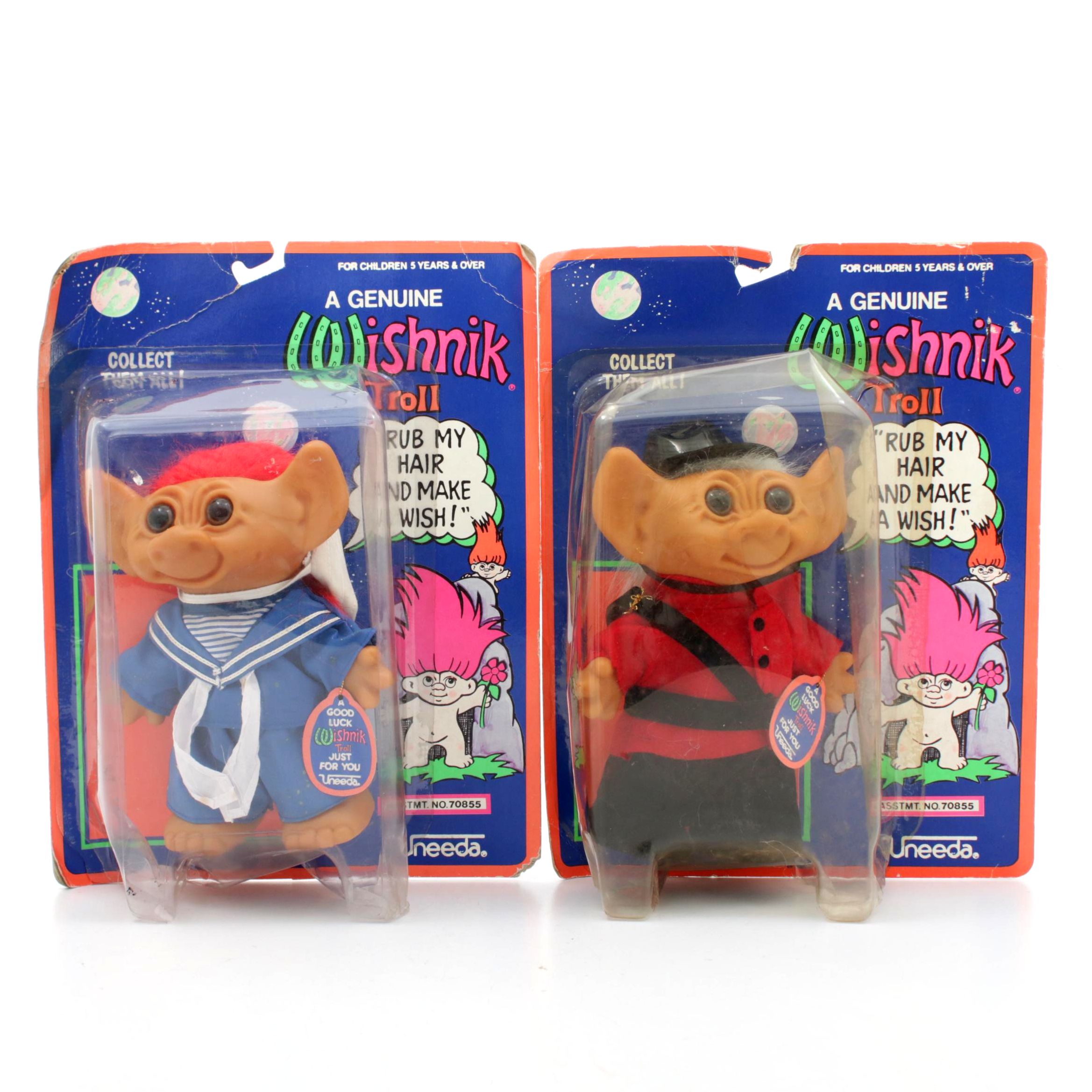 1992 Uneeda "Wishnik" Troll Dolls
