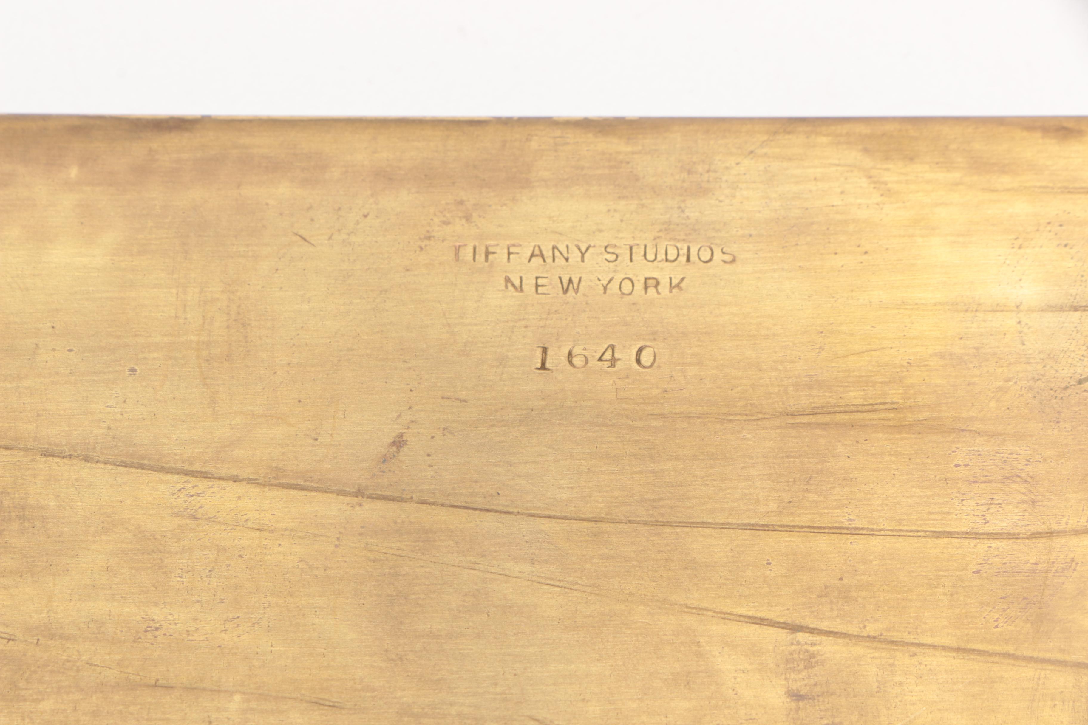 Tiffany Studios Bronze "Venetian" Letter Opener and Blotter Ends, Circa 1920