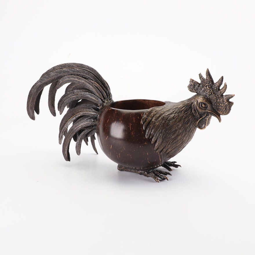 Contemporary Composite Rooster Planter