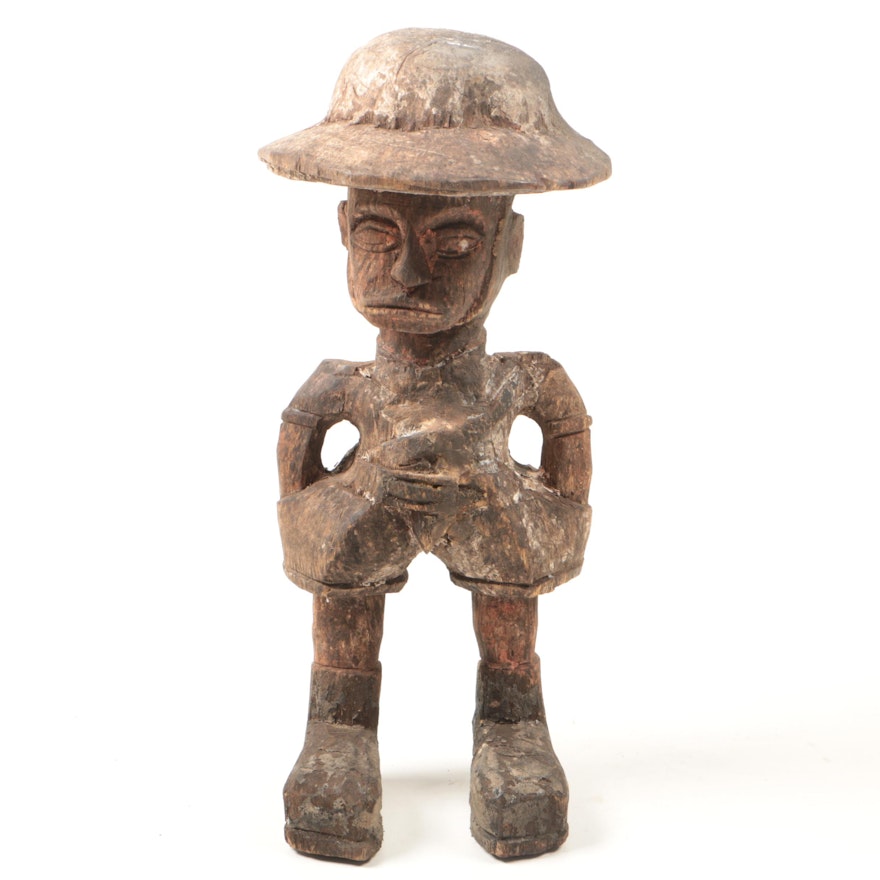 Wooden West African Colonial Style Figure