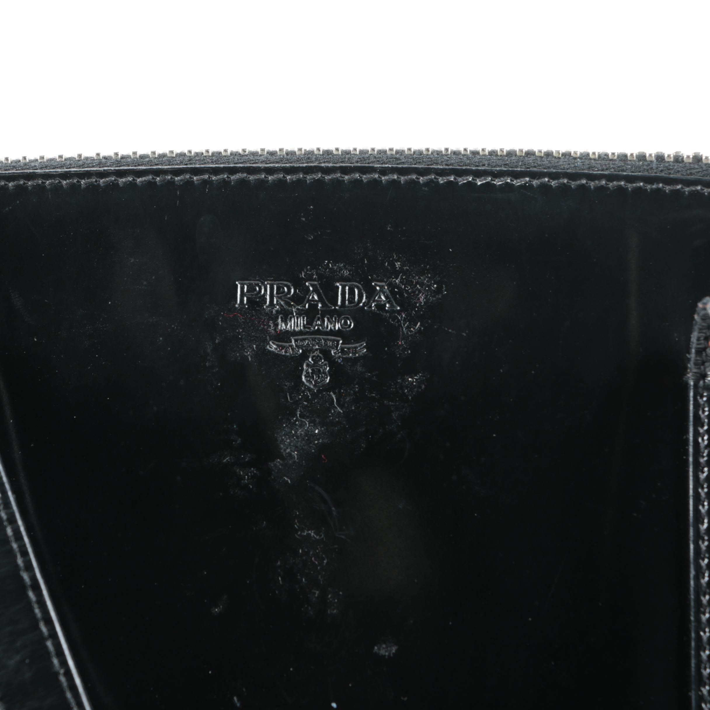 Prada Black Patent Leather Handbag, Made in Italy