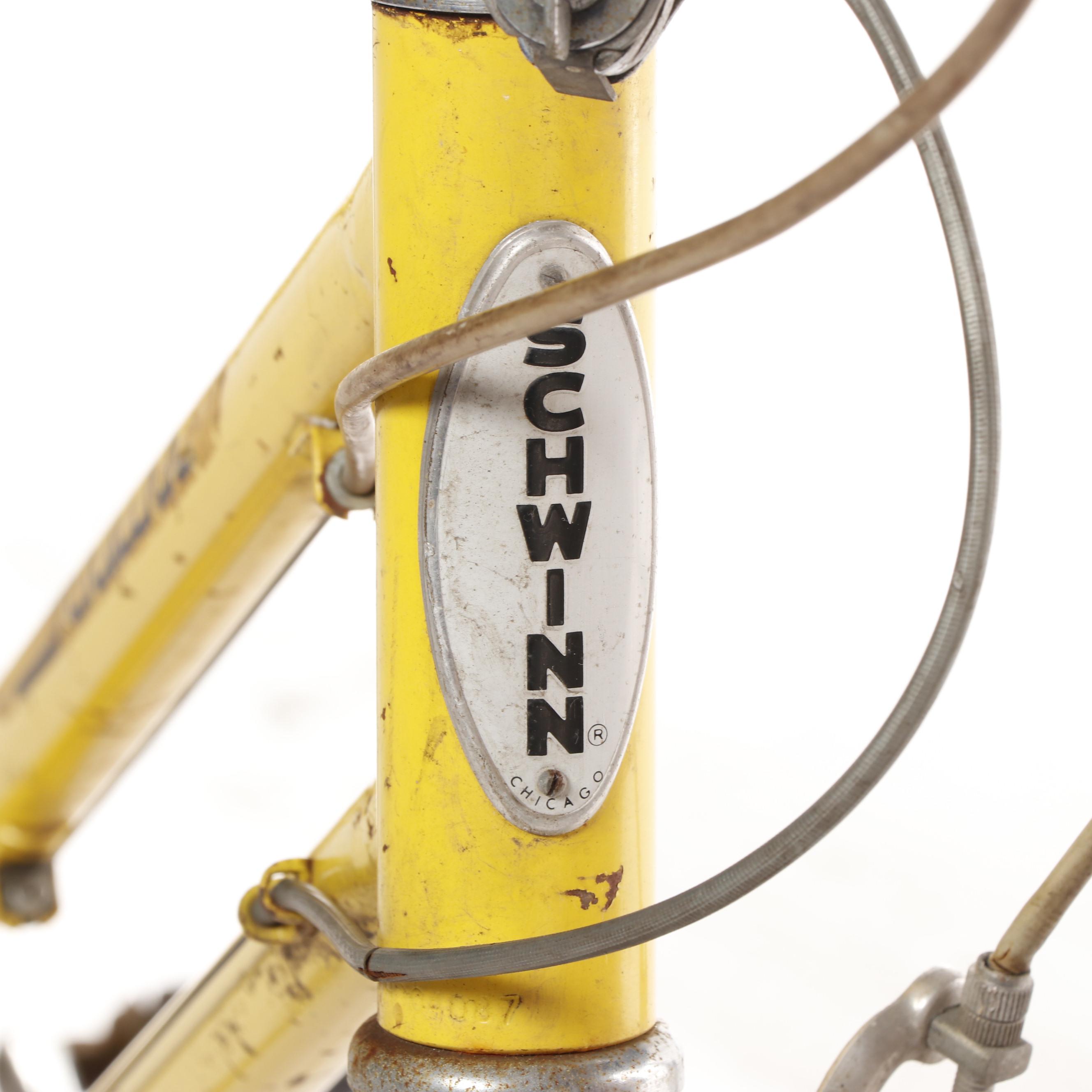 Schwinn Yellow "Collegiate" 5-Speed Bicycle, Circa 1970