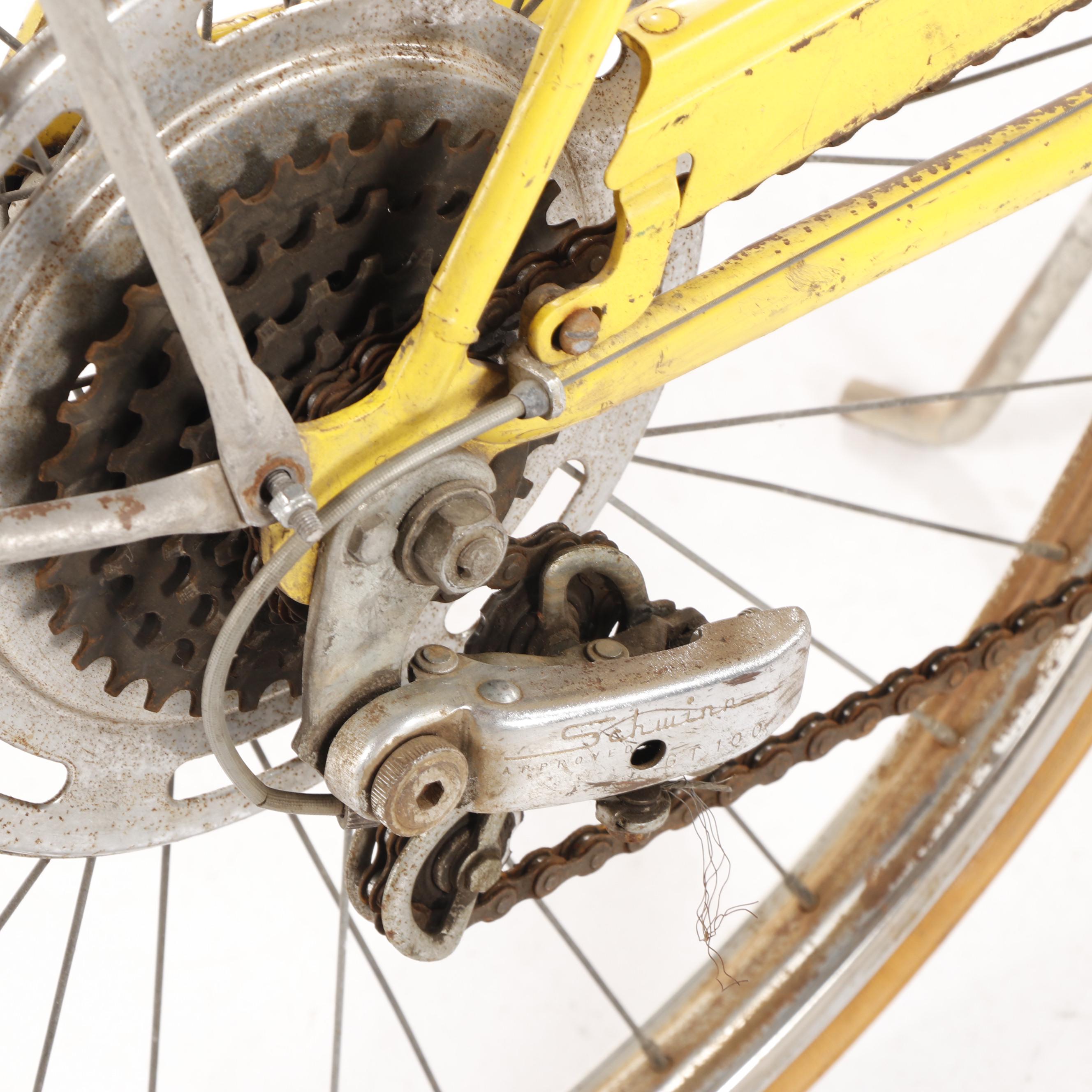 Schwinn Yellow "Collegiate" 5-Speed Bicycle, Circa 1970