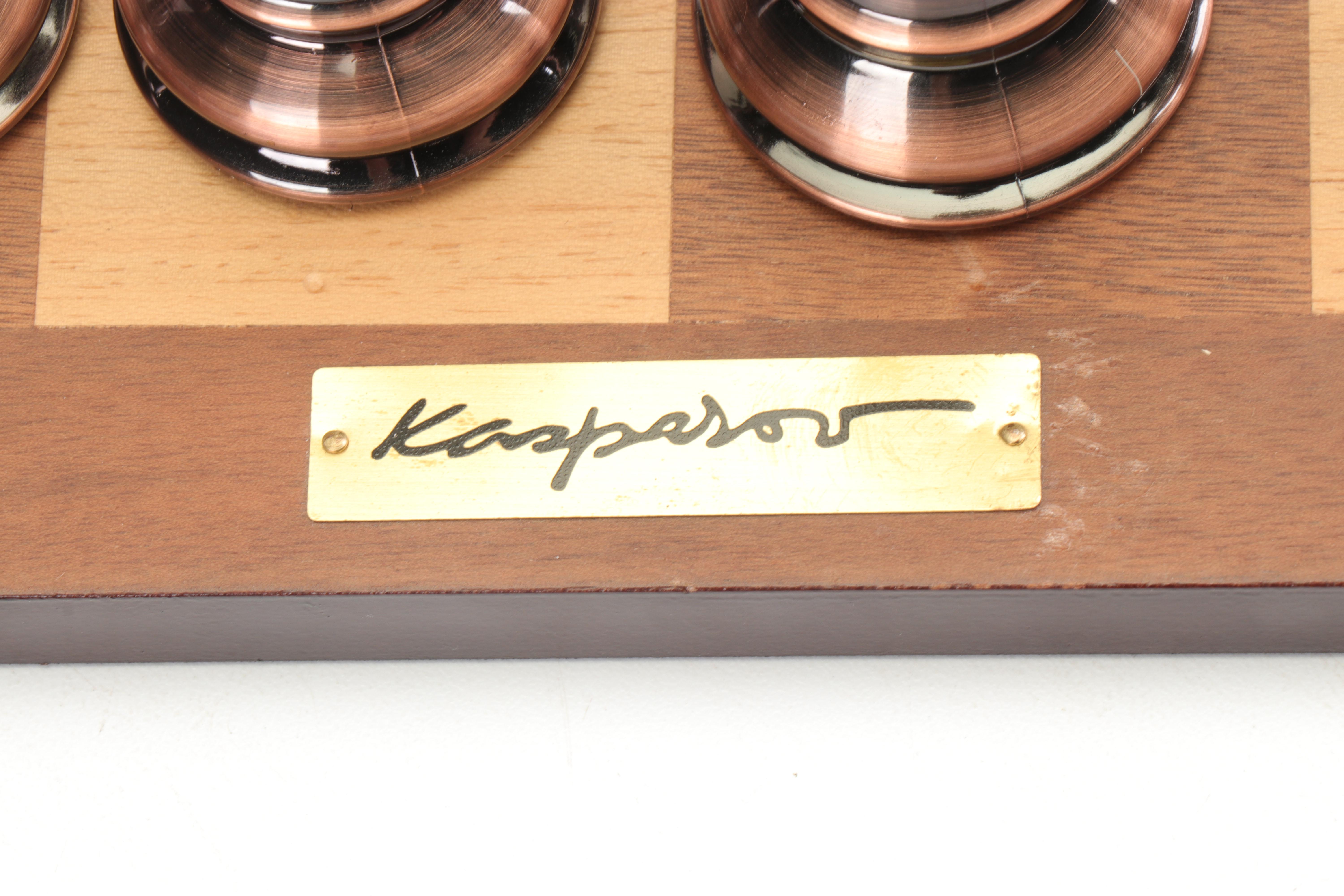 Kasparov Grandmaster Silver and Bronze Tone Chess Set