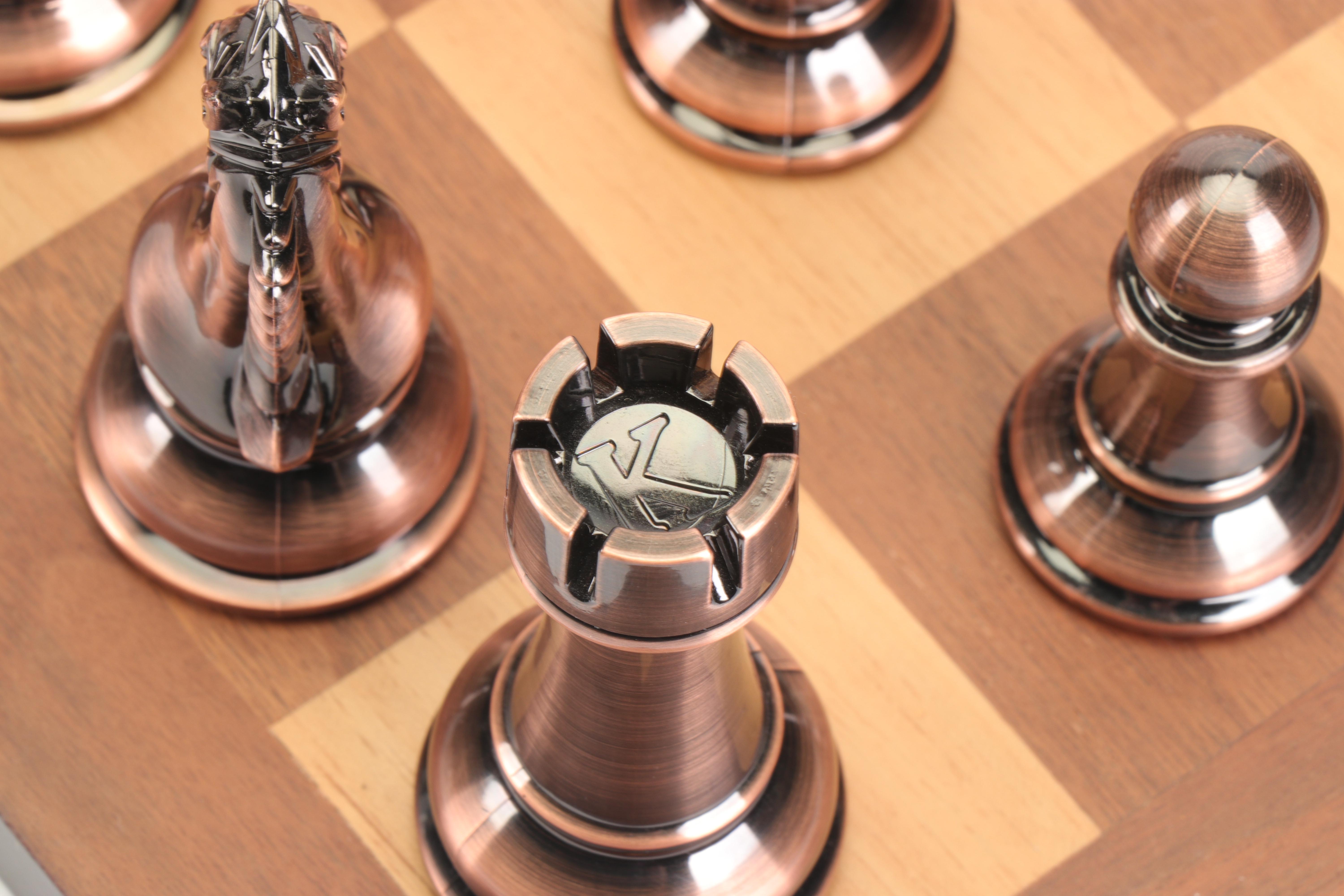 Kasparov Grandmaster Silver and Bronze Tone Chess Set