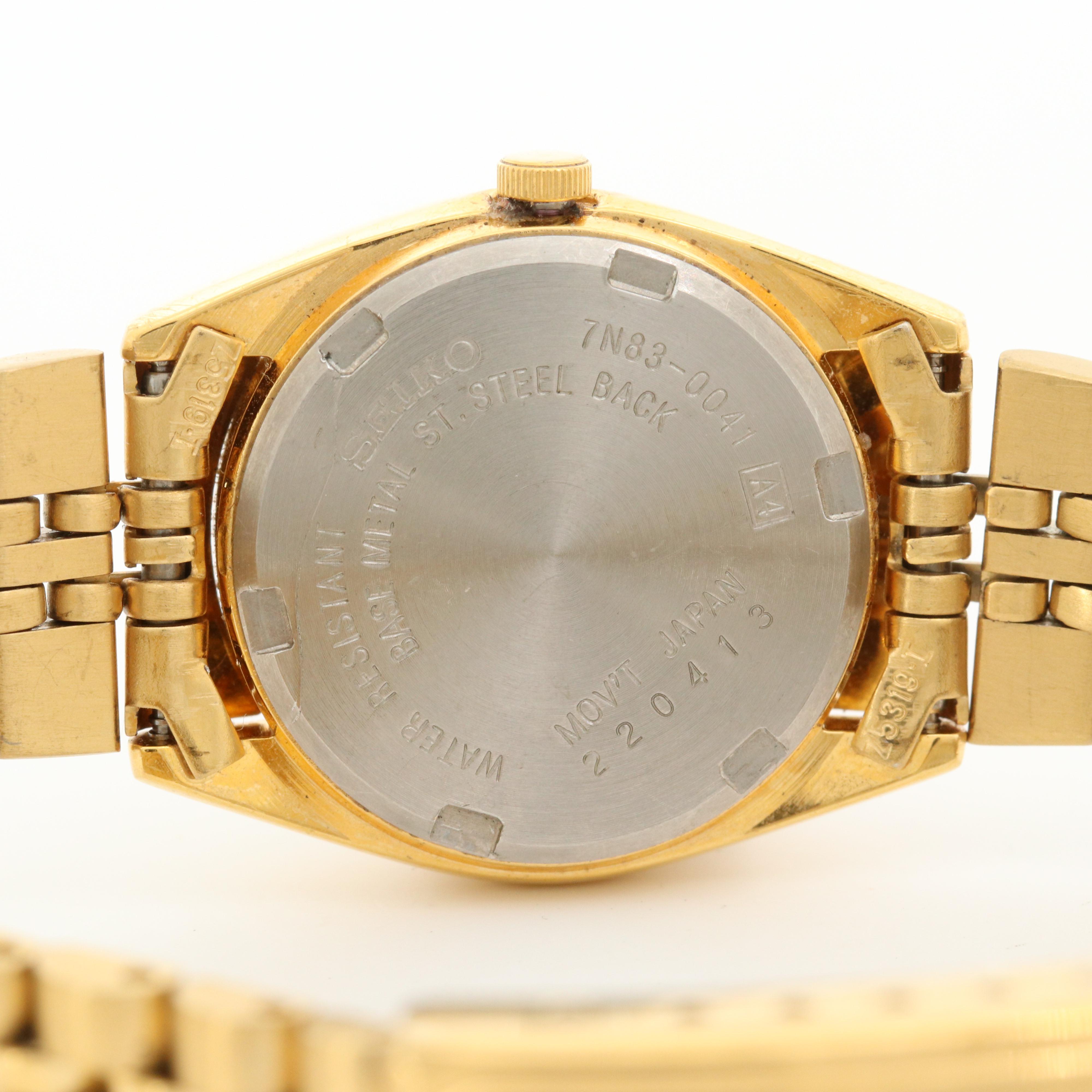 Collection of Seiko Gold Tone Quartz Watches