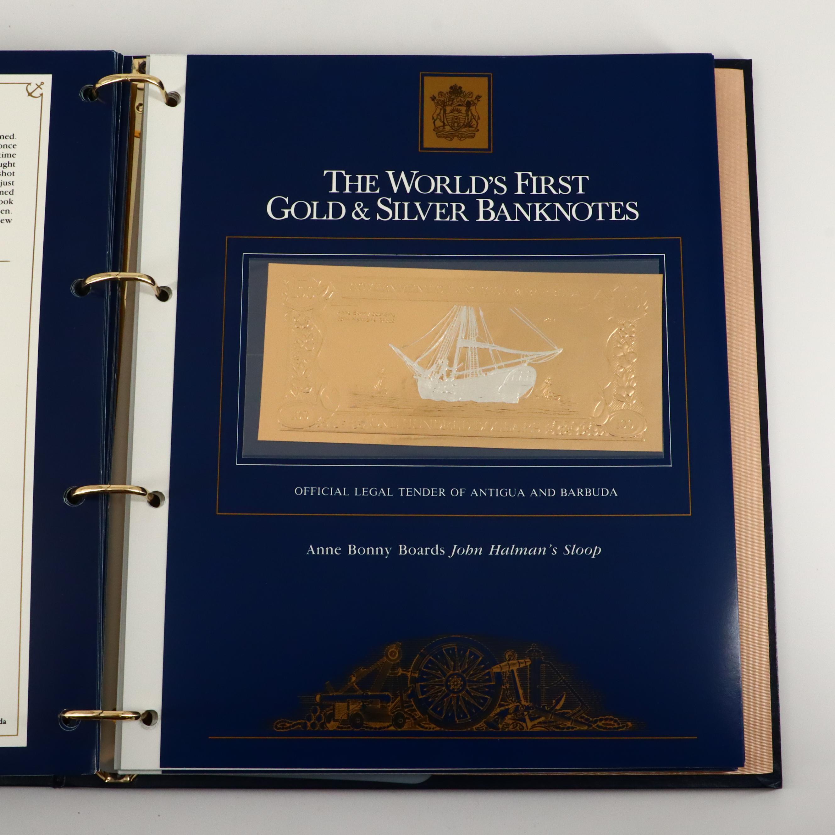 "The World's First Gold and Silver Banknotes" Pirate Ships Banknotes Album