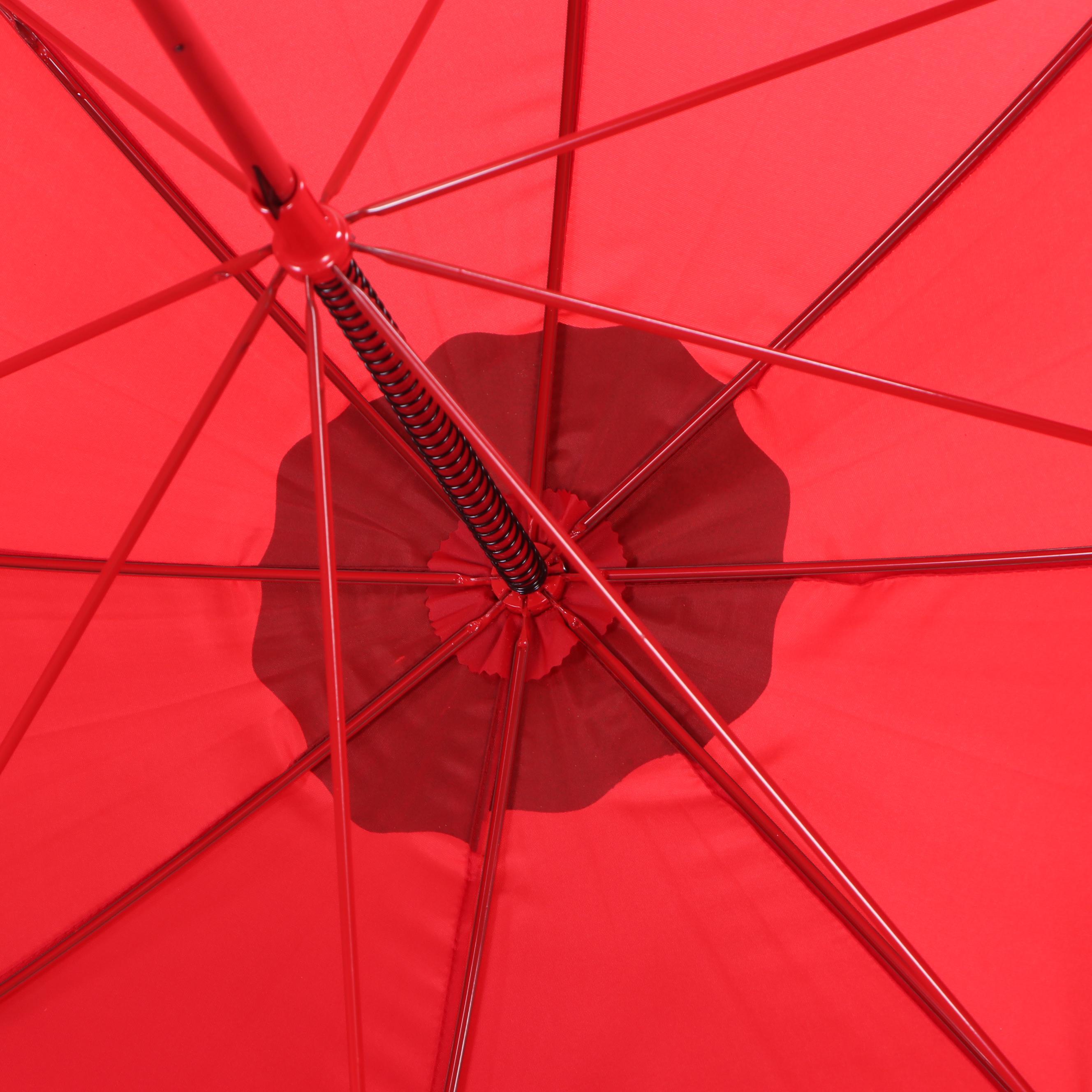 Estée Lauder "Winter Wonder" Nylon Cane Umbrella in Red and Gold