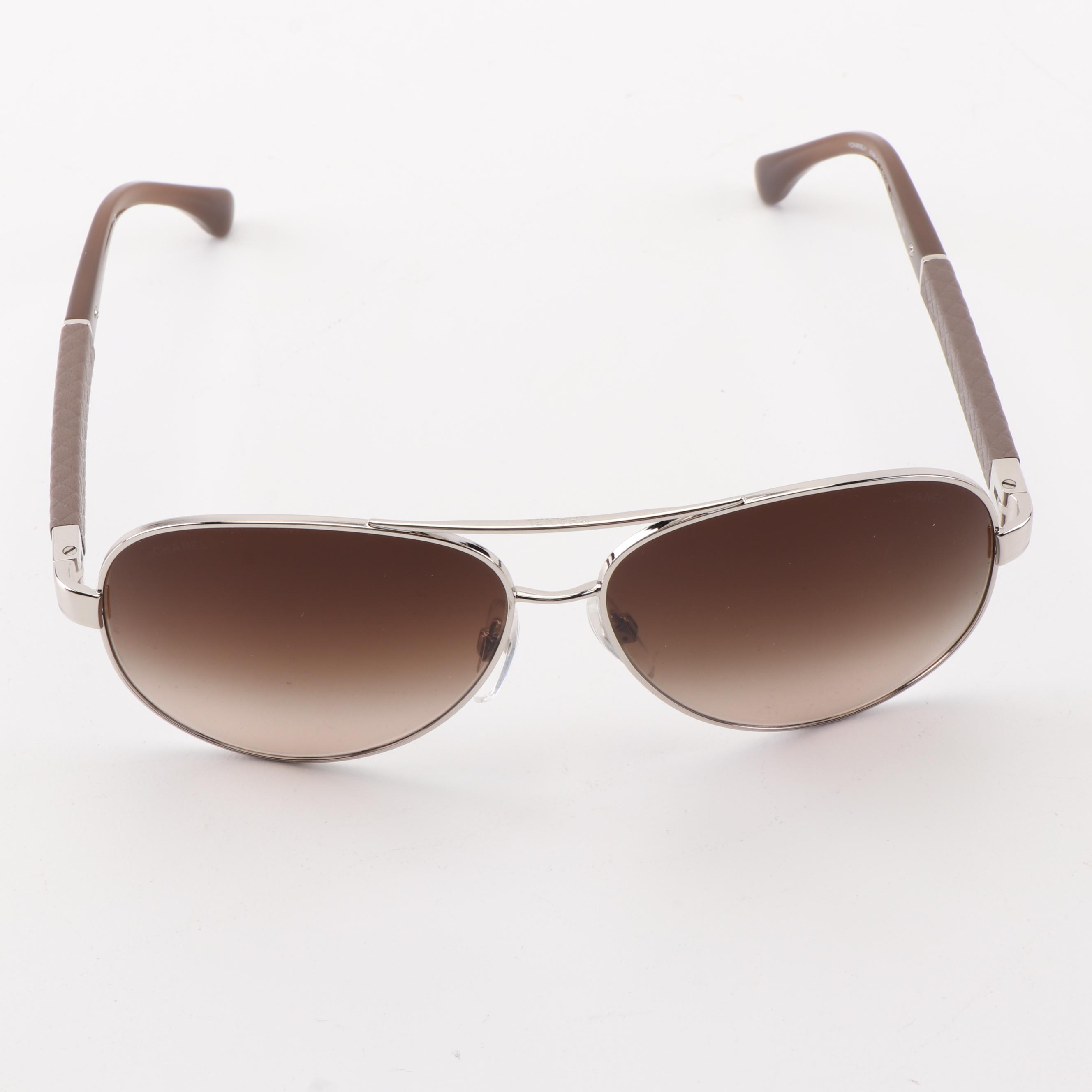 Chanel 4195-Q Aviator Quilted Lambskin Sunglasses with Case