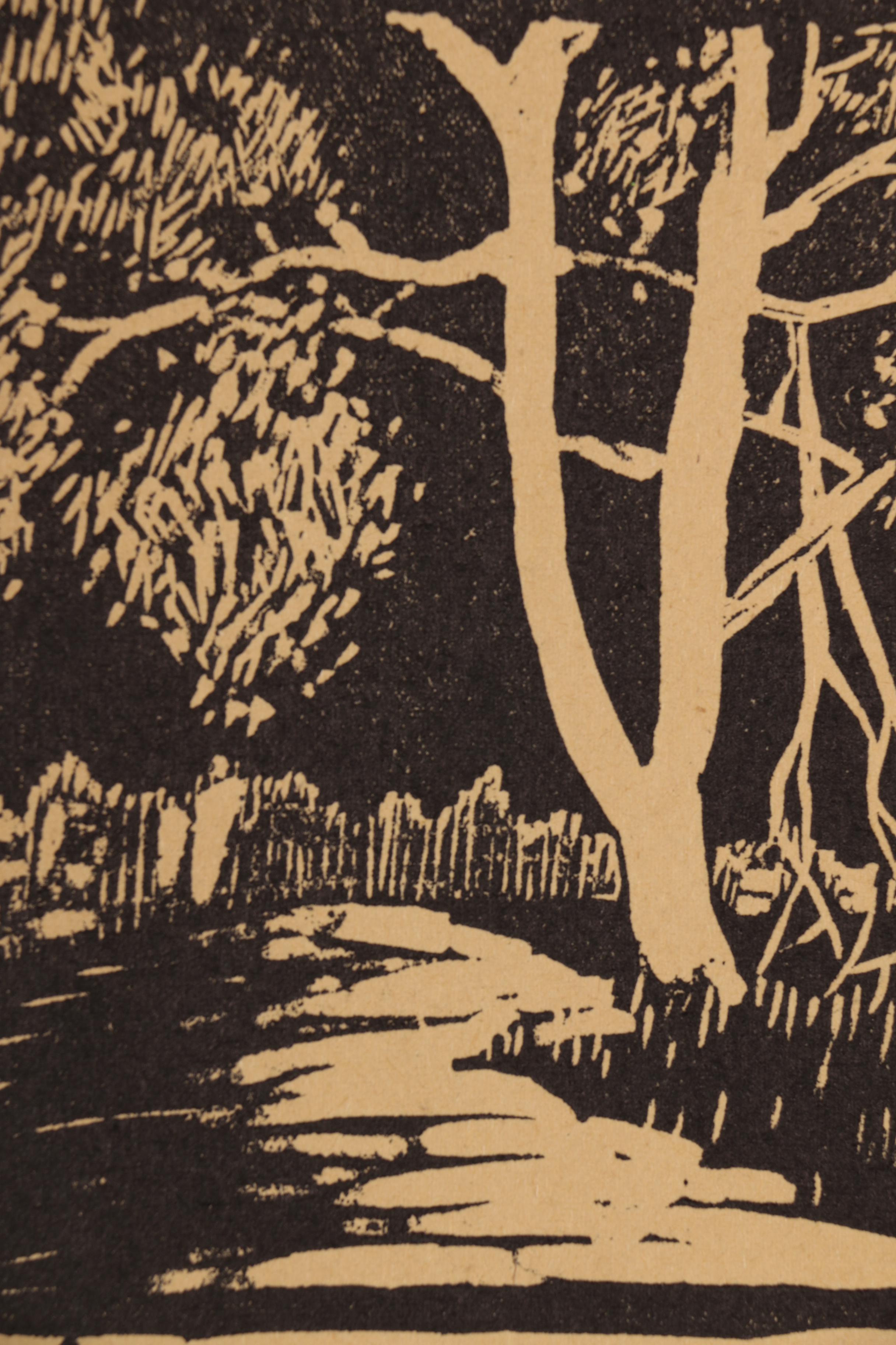 Late 20th Century Woodblocks of Architectural Landscapes