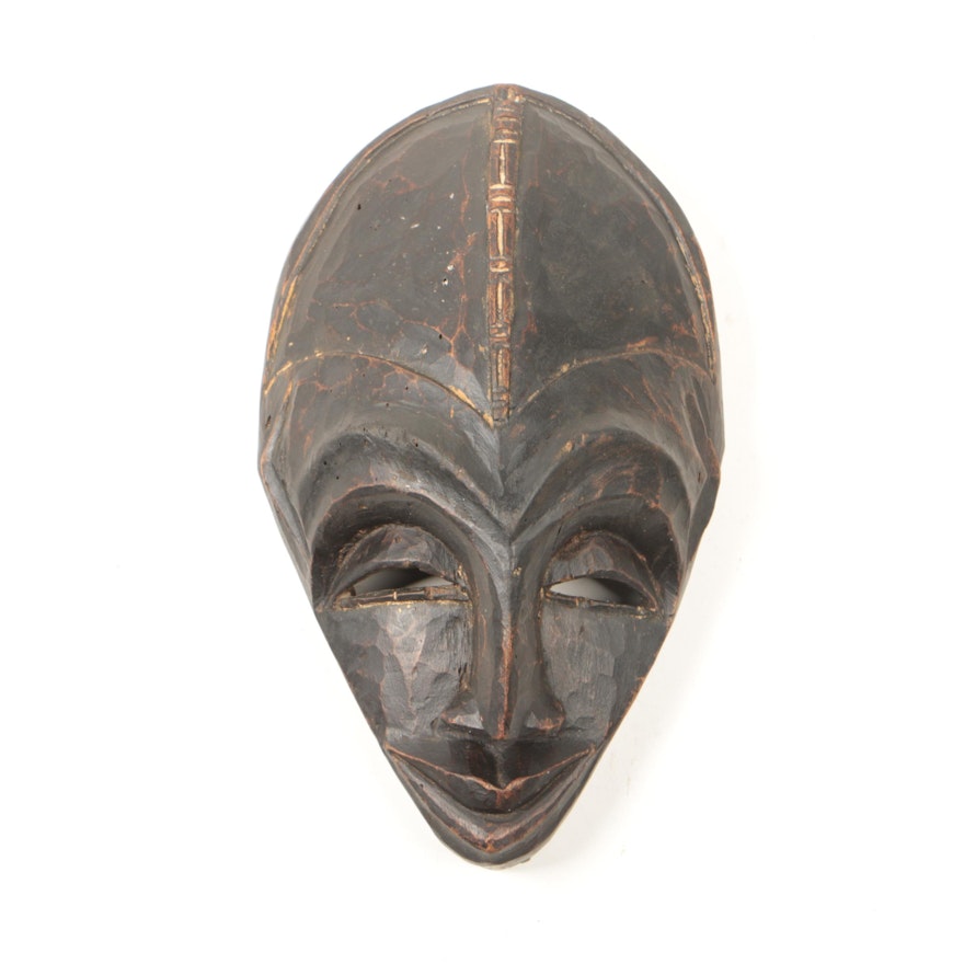 Central African Hand-Carved Wooden Mask