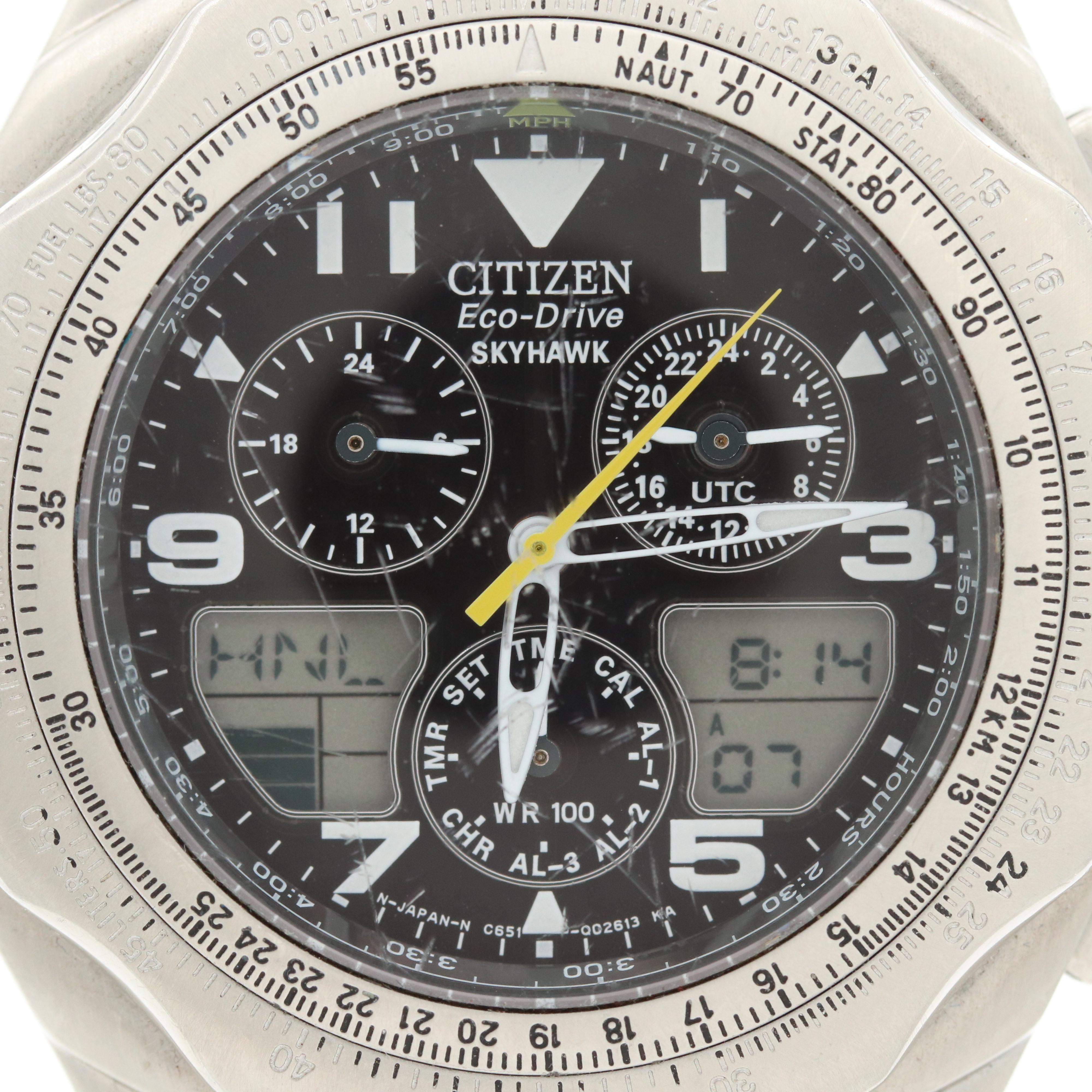 Citizen Eco-Drive Skyhawk Stainless Steel Watch