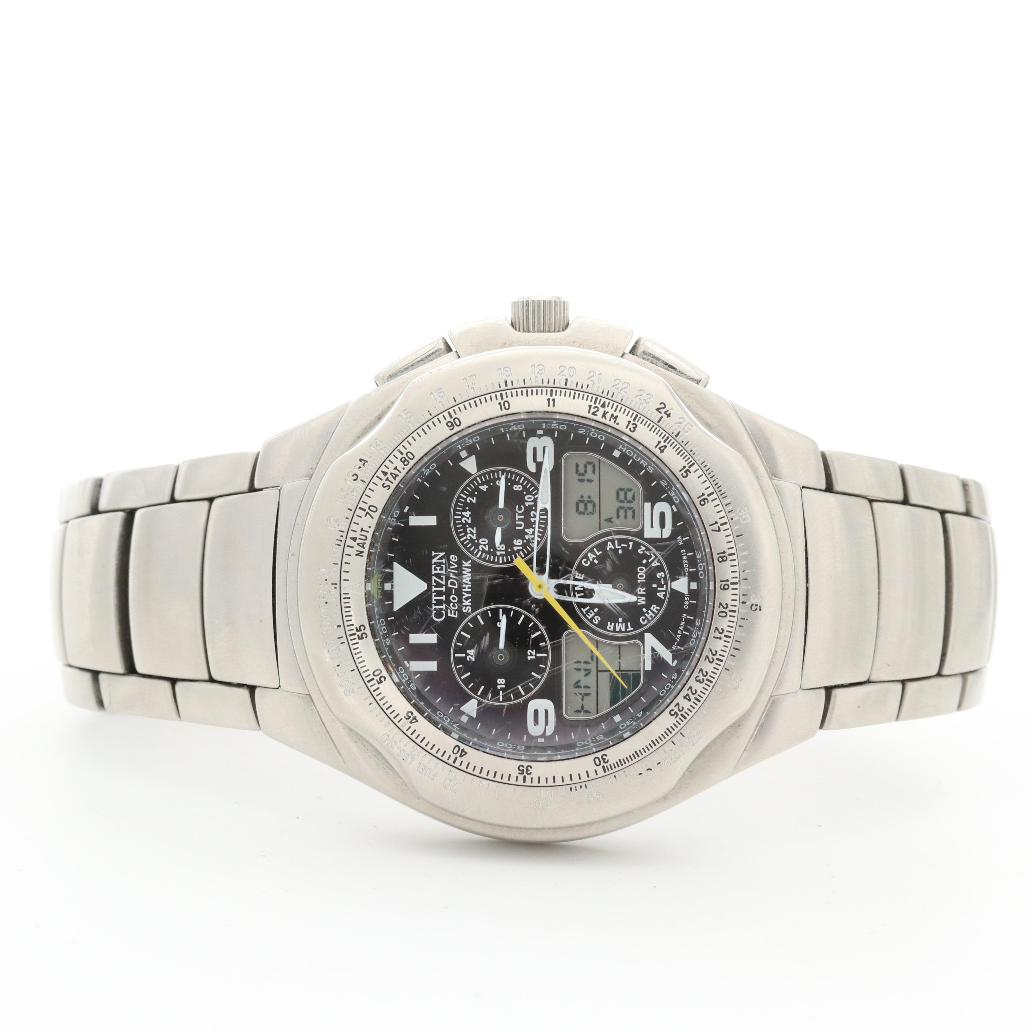 Citizen Eco-Drive Skyhawk Stainless Steel Watch
