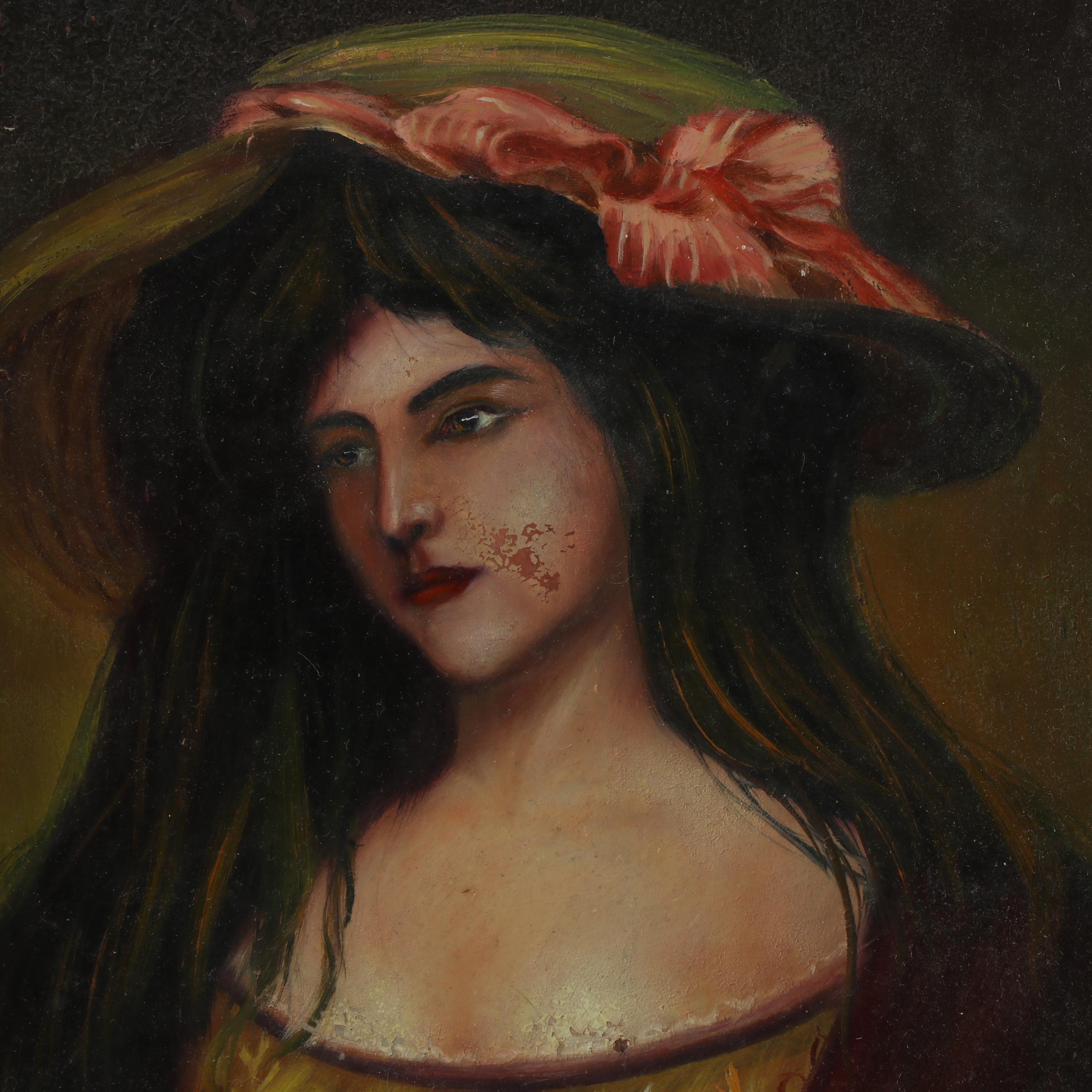 19th Century Portrait Oil Painting