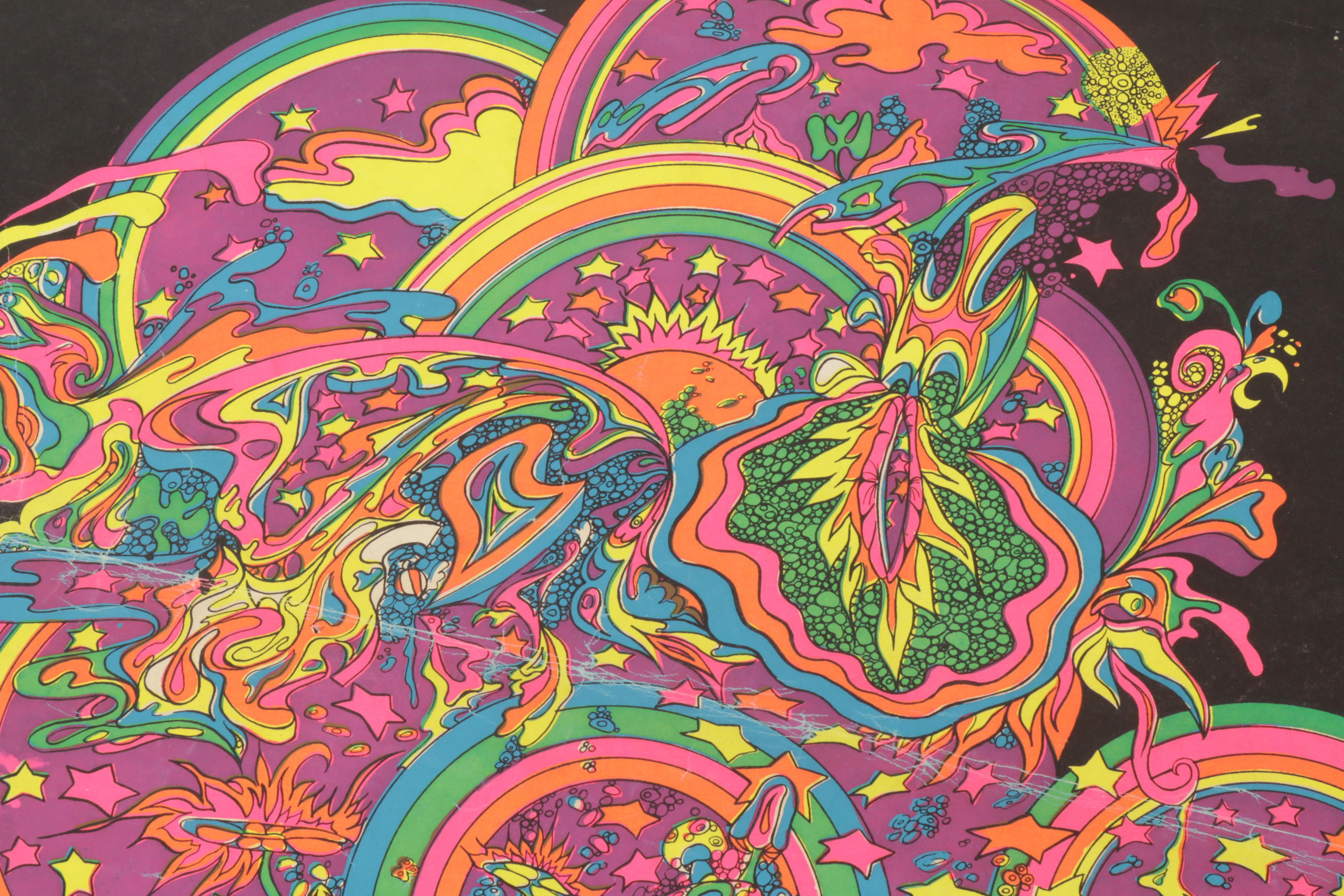 Vintage Funky Features, Gary Edwards "In My Room" Blacklight Posters