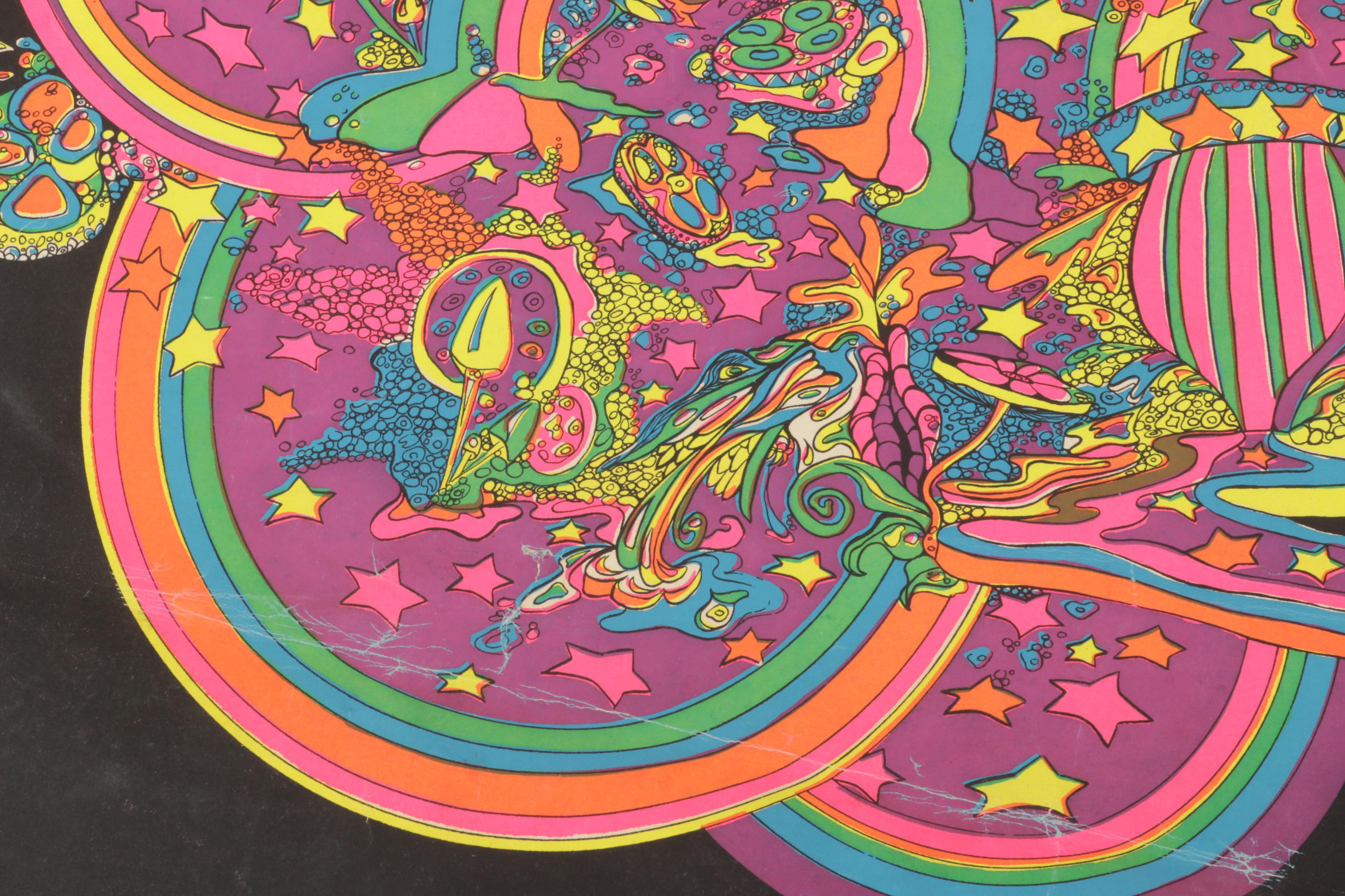 Vintage Funky Features, Gary Edwards "In My Room" Blacklight Posters