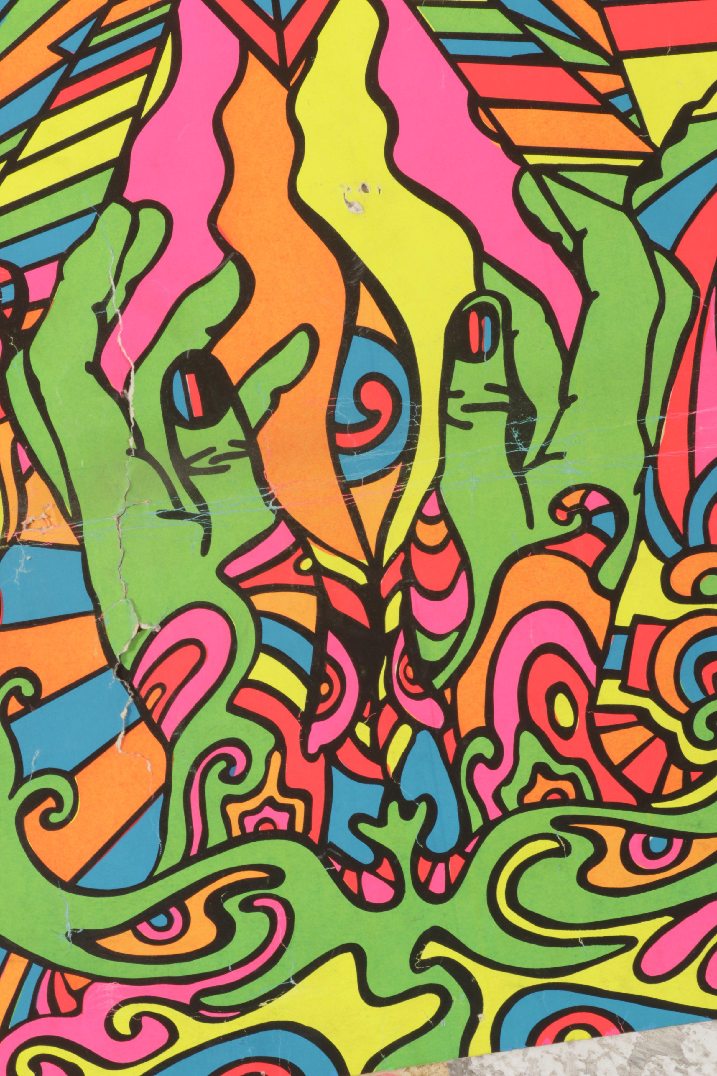 Vintage Funky Features, Gary Edwards "In My Room" Blacklight Posters