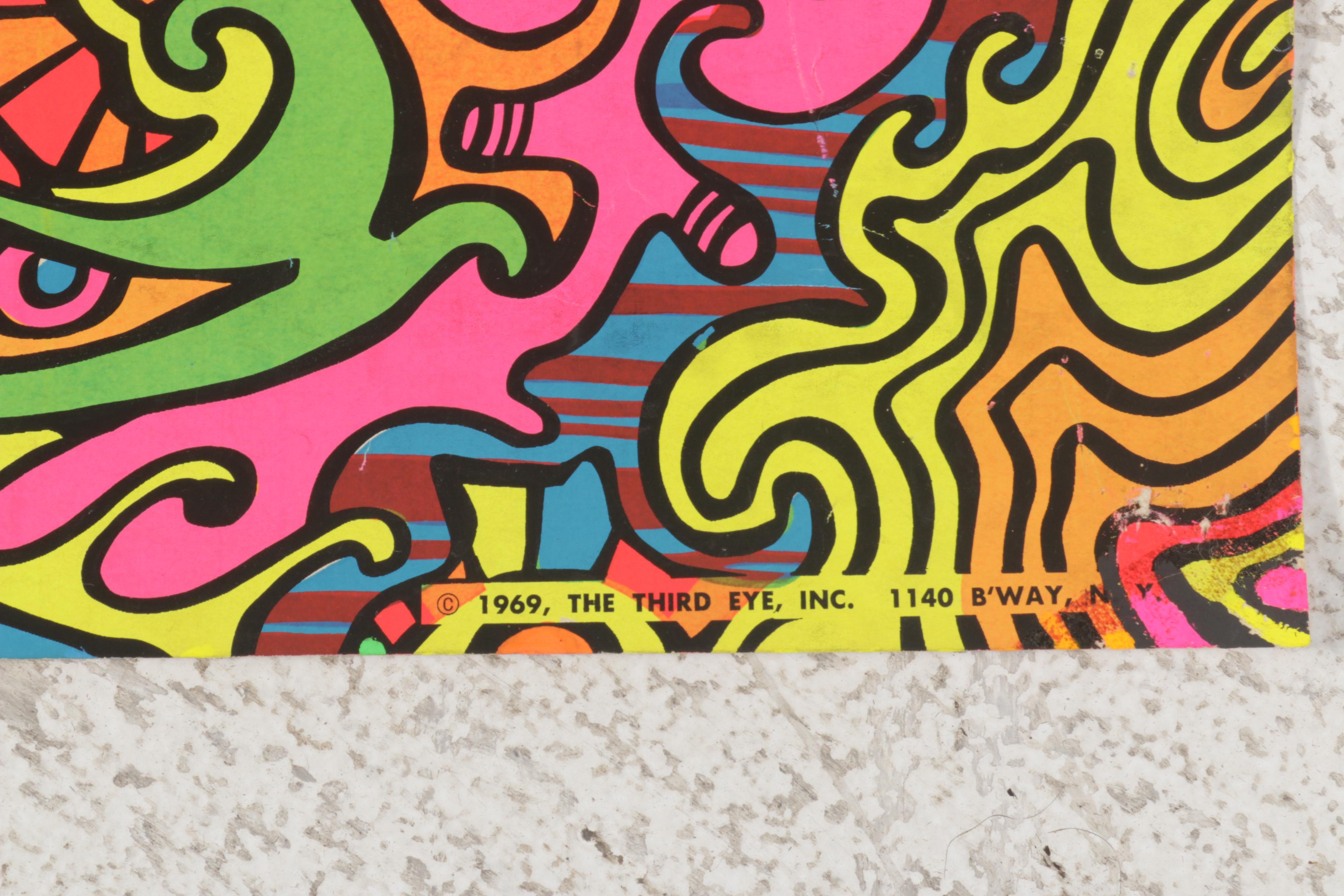 Vintage Funky Features, Gary Edwards "In My Room" Blacklight Posters