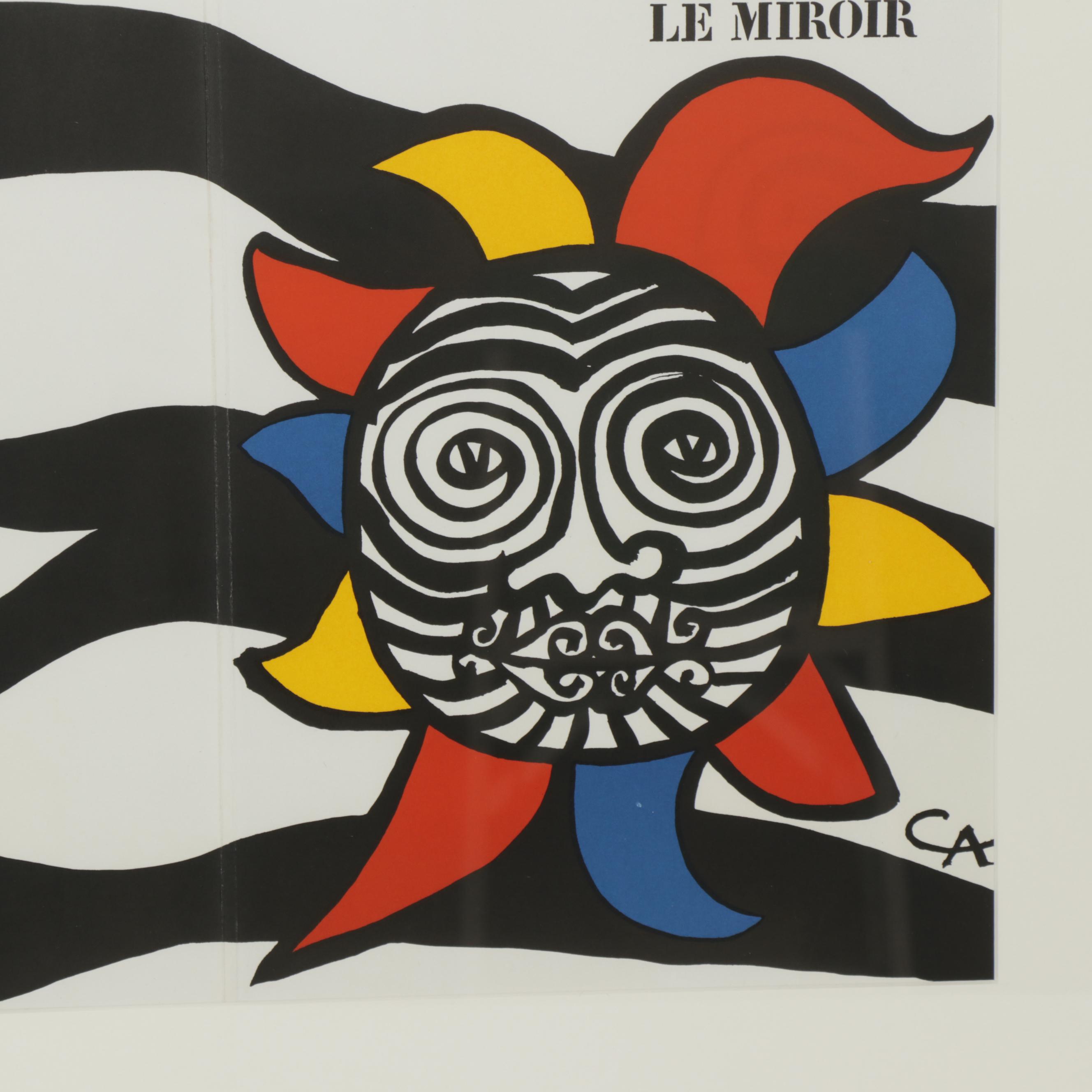 Alexander Calder Double Page Color Lithograph for "Derrière le Miroir"