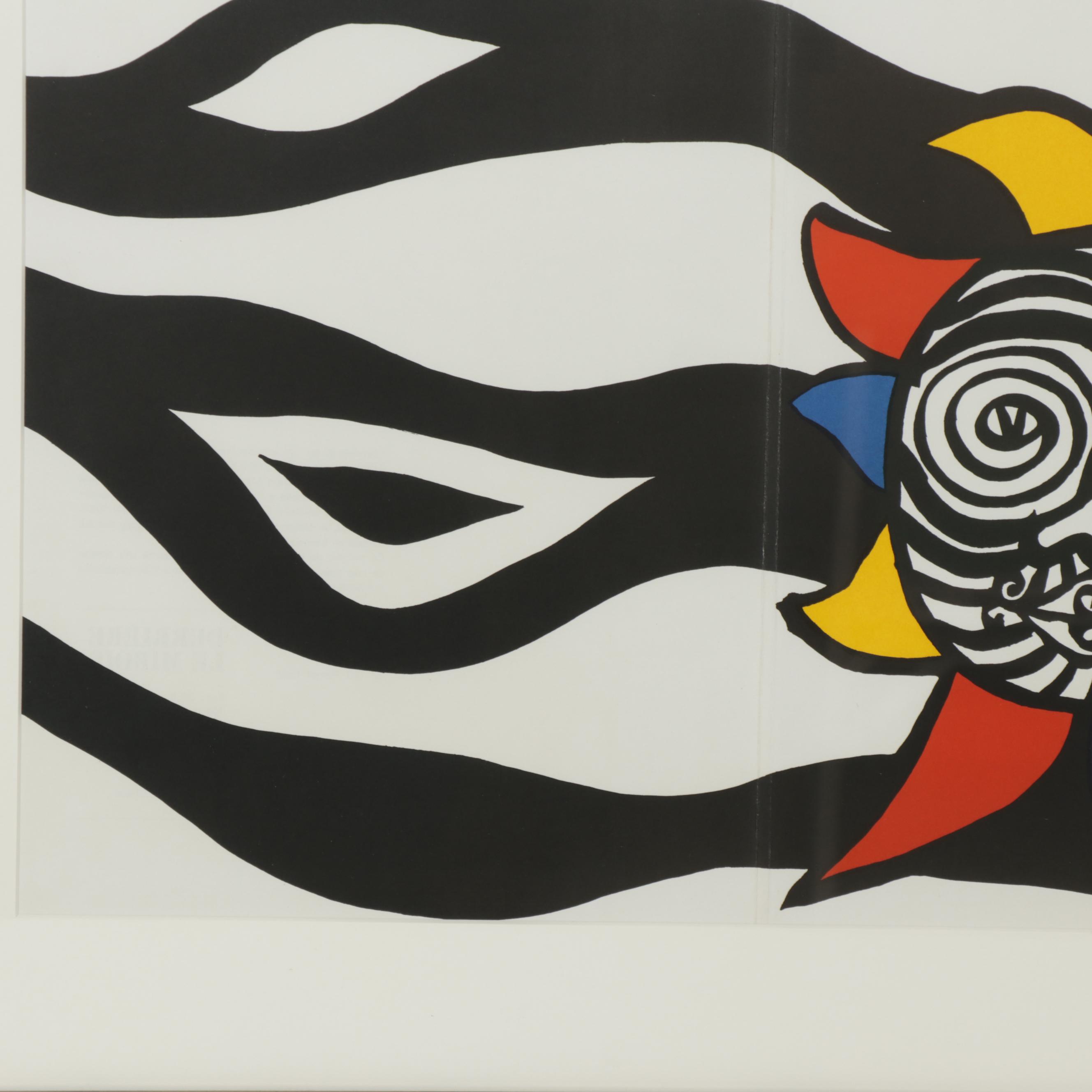 Alexander Calder Double Page Color Lithograph for "Derrière le Miroir"