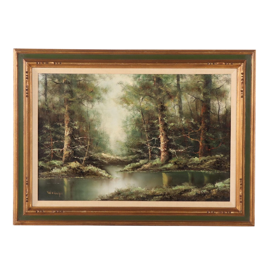 Wollinger Forest Landscape Oil Painting