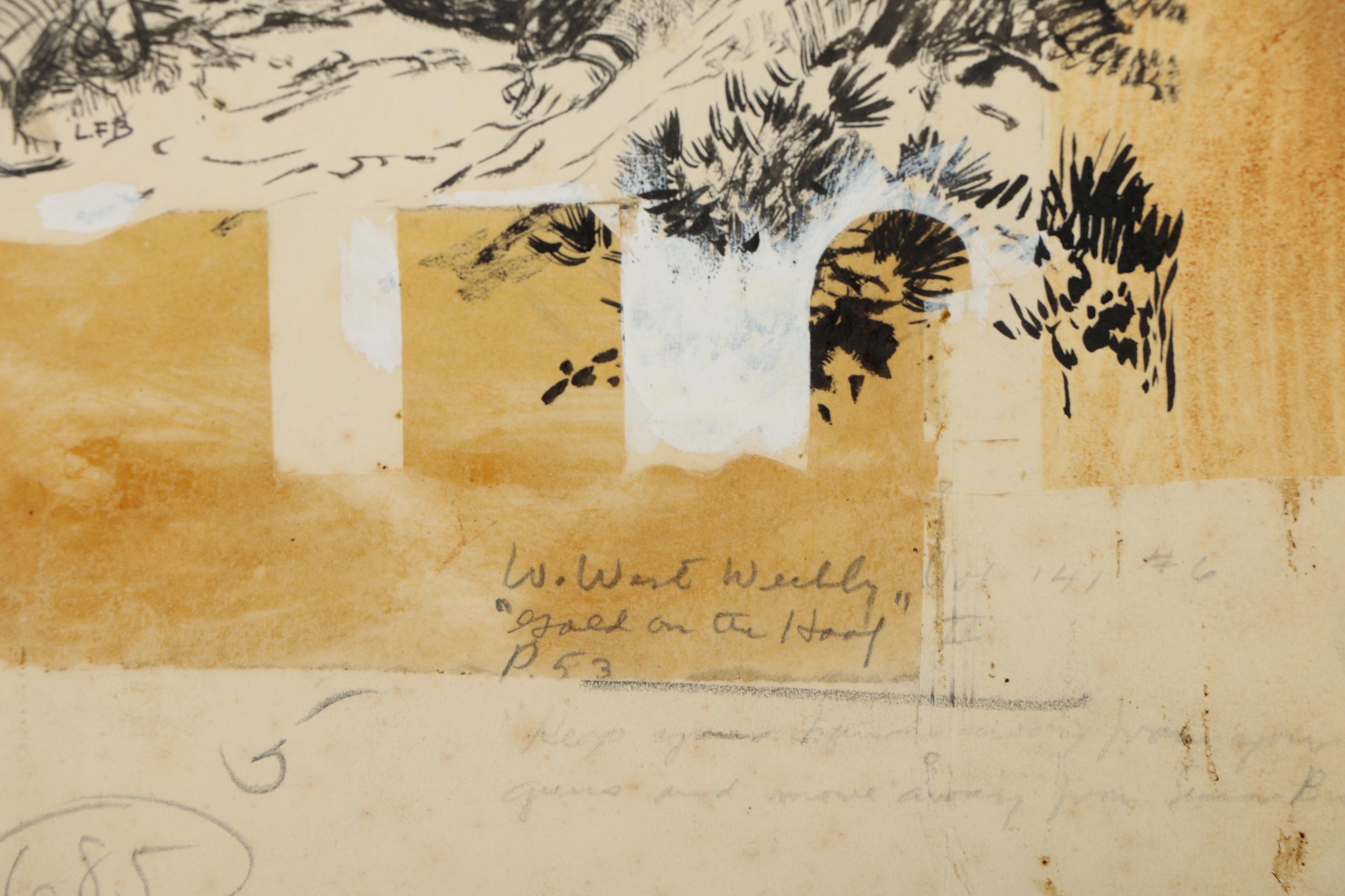 Lorence F. Bjorklund Ink Illustrations for "Street & Smith's Wild West Weekly"