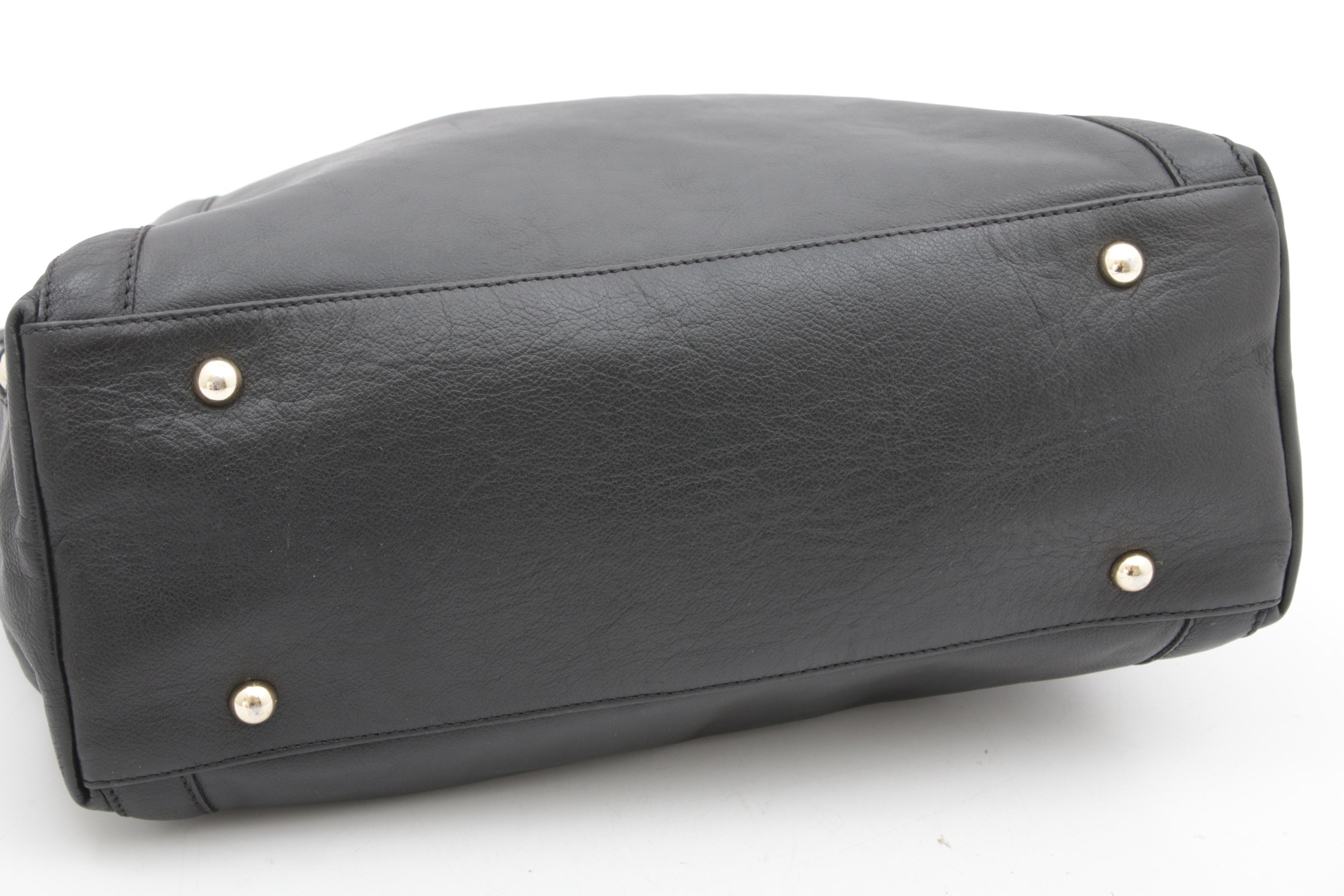 See by Chloé Black Grained Leather Tote Bag